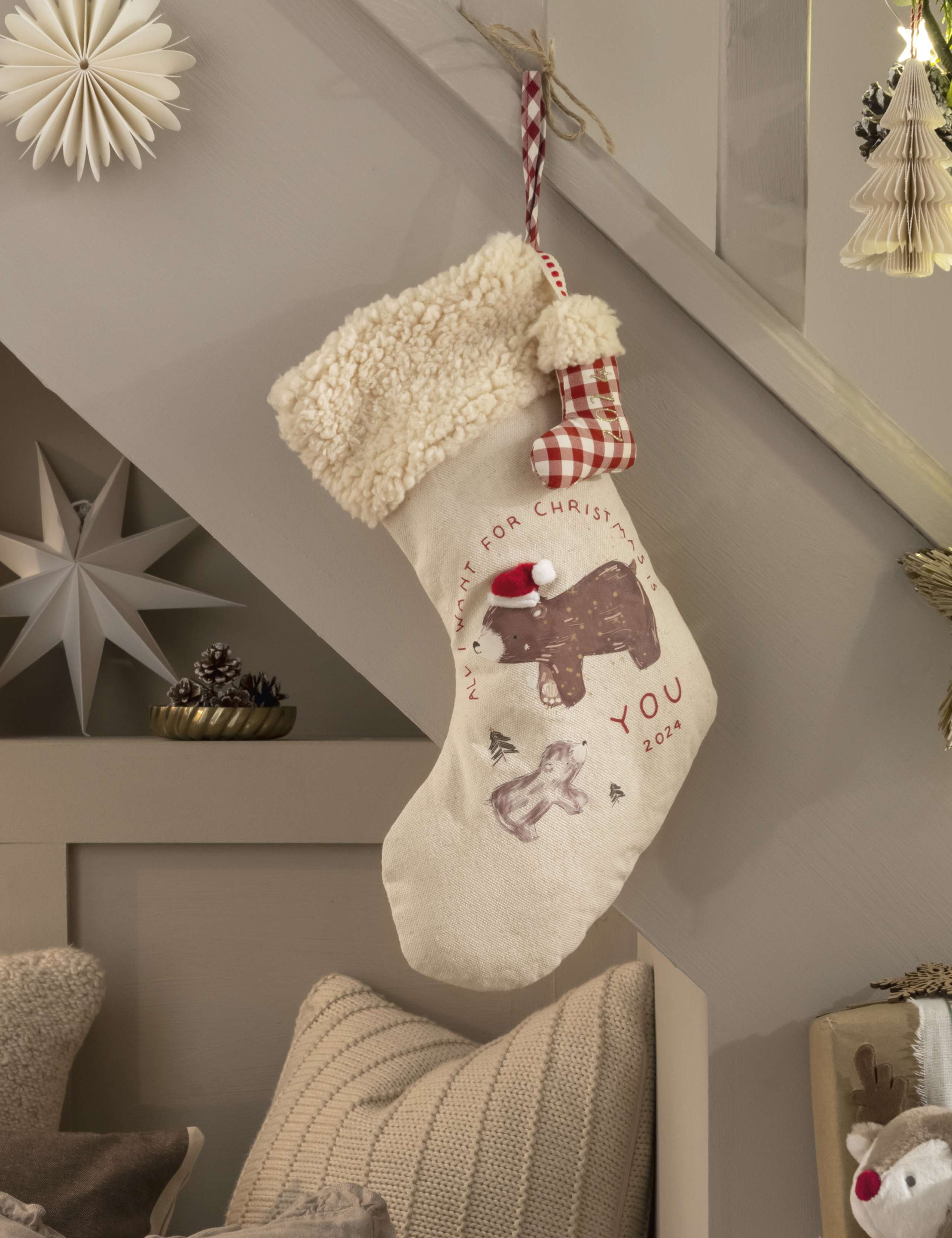 Calico Christmas 2024 Bear Stocking 1 of 2