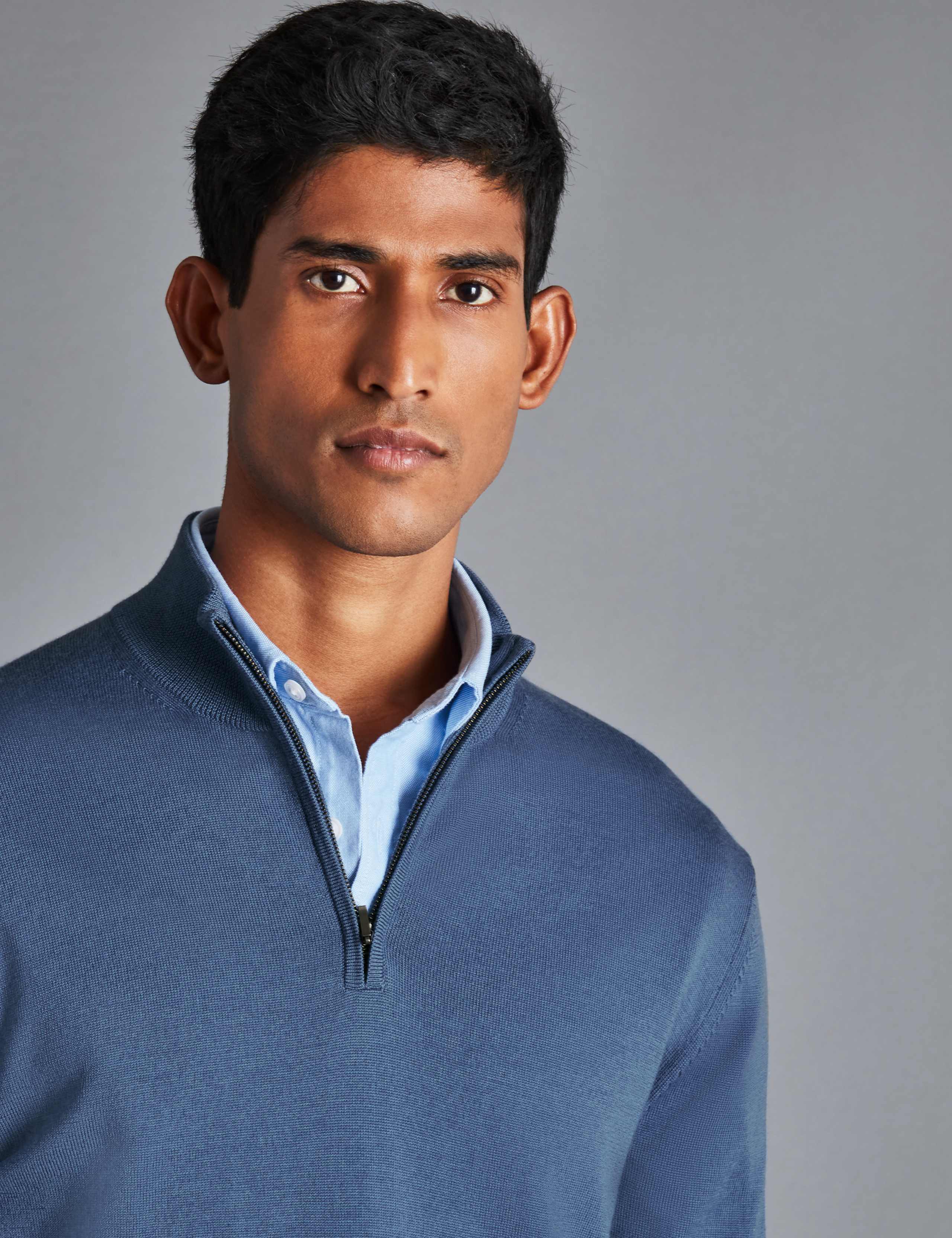 Pure Merino Wool Half Zip Jumper 2 of 3