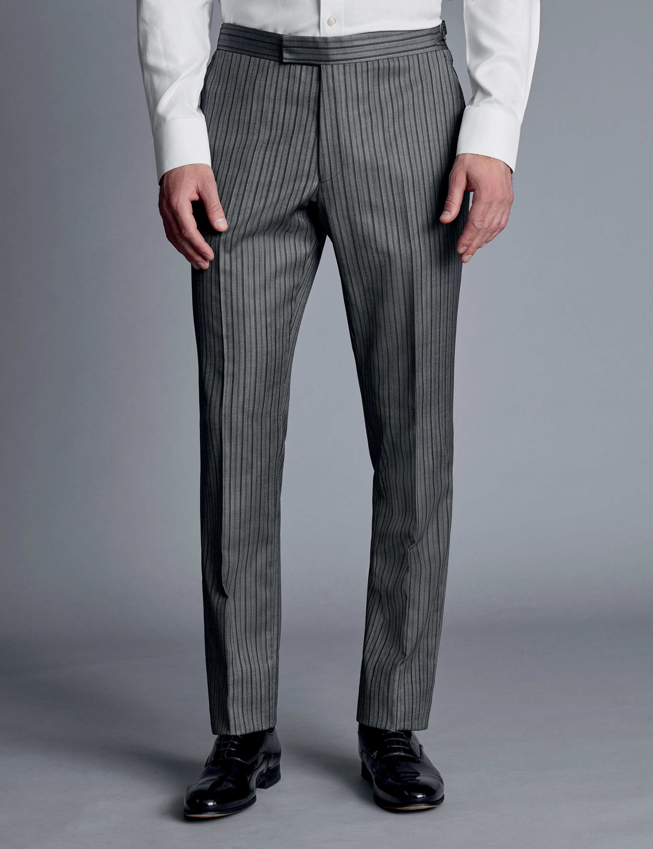Slim Fit Pure Wool Stripe Trousers 2 of 3