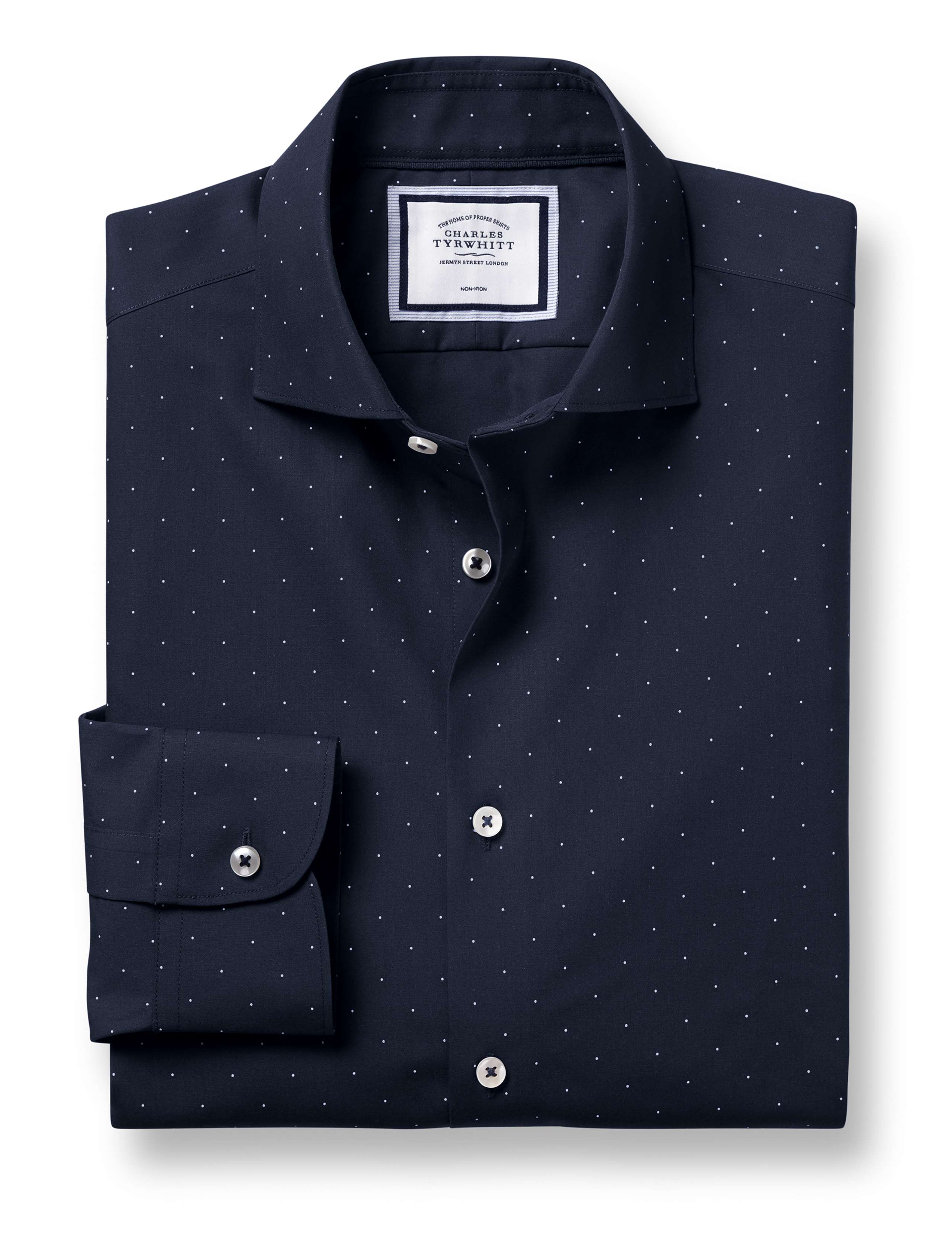 Slim Fit Non Iron Pure Cotton Print Shirt 2 of 6