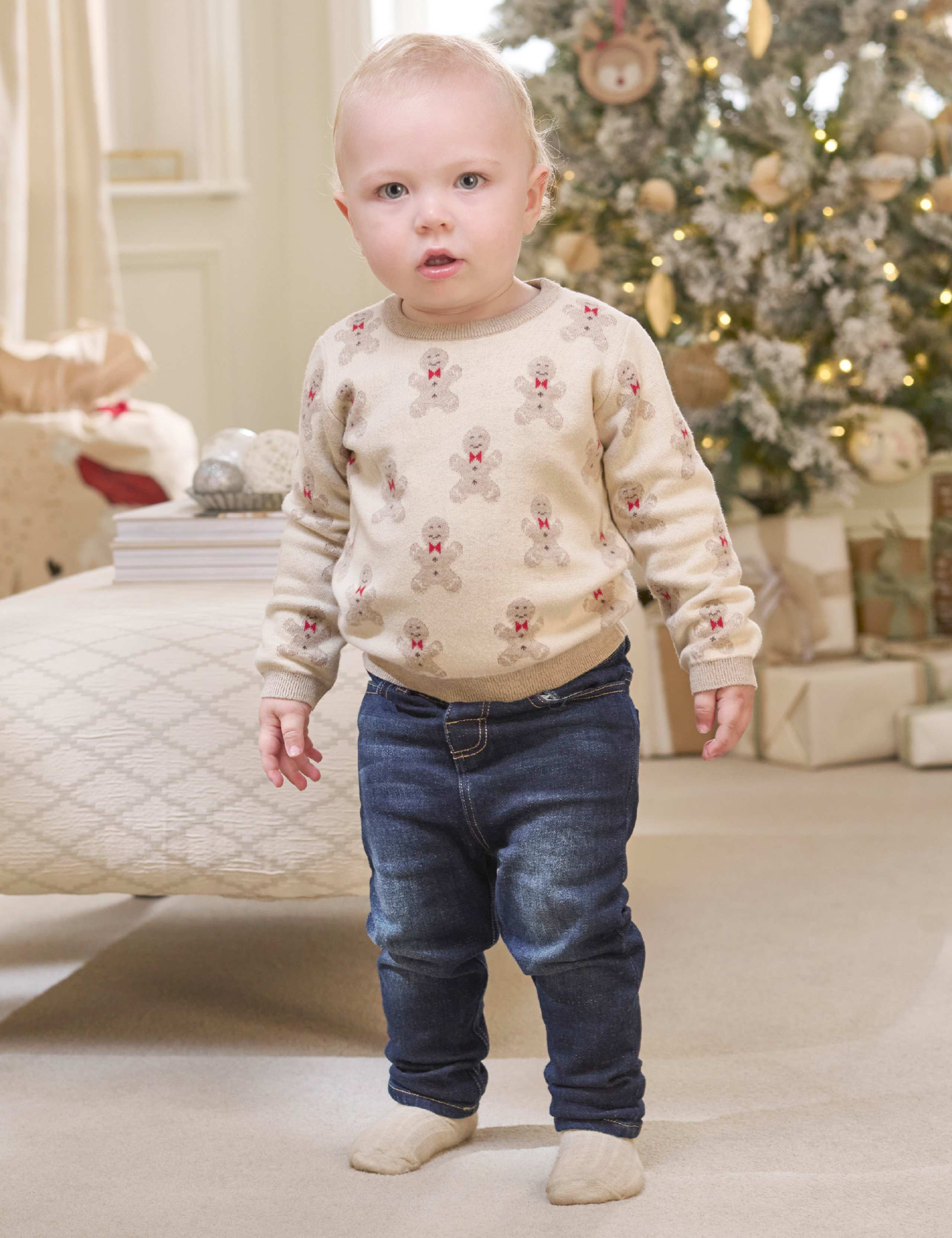 Gingerbread Christmas Jumper (0-3 Yrs) 1 of 4