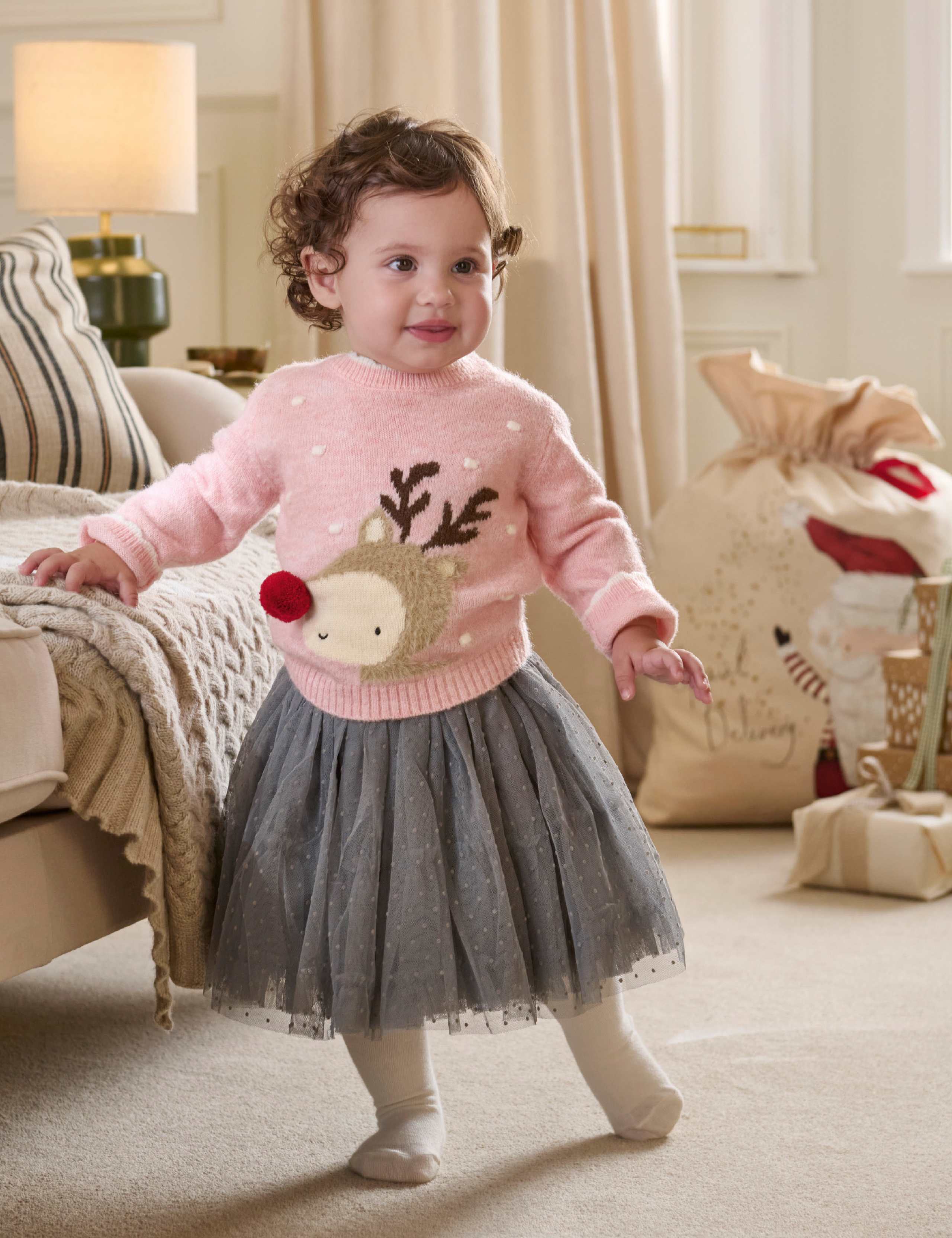 Reindeer Christmas Jumper (0-3 Yrs) 1 of 4