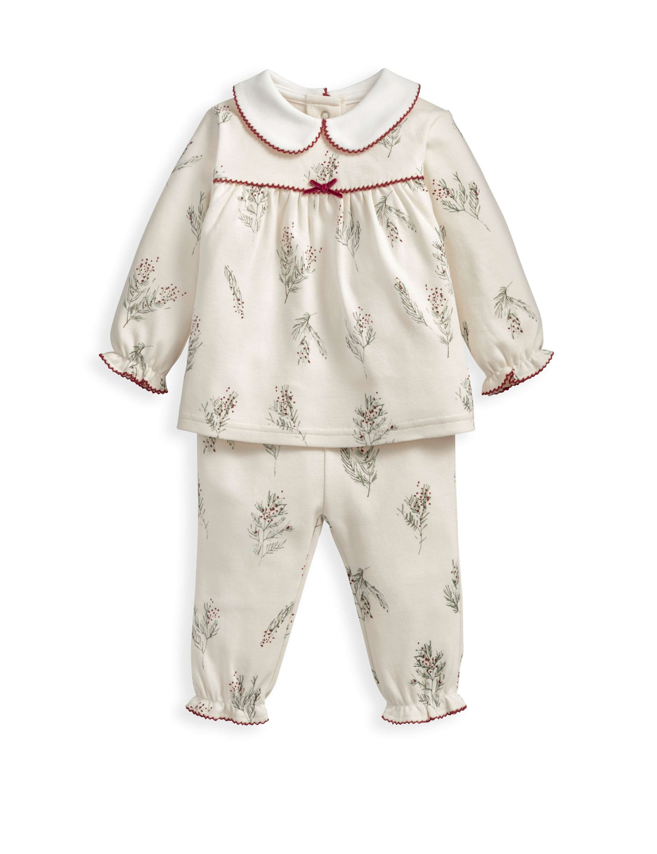 Spruce Print Christmas Pyjamas (3 Mths-3 Yrs) 2 of 8