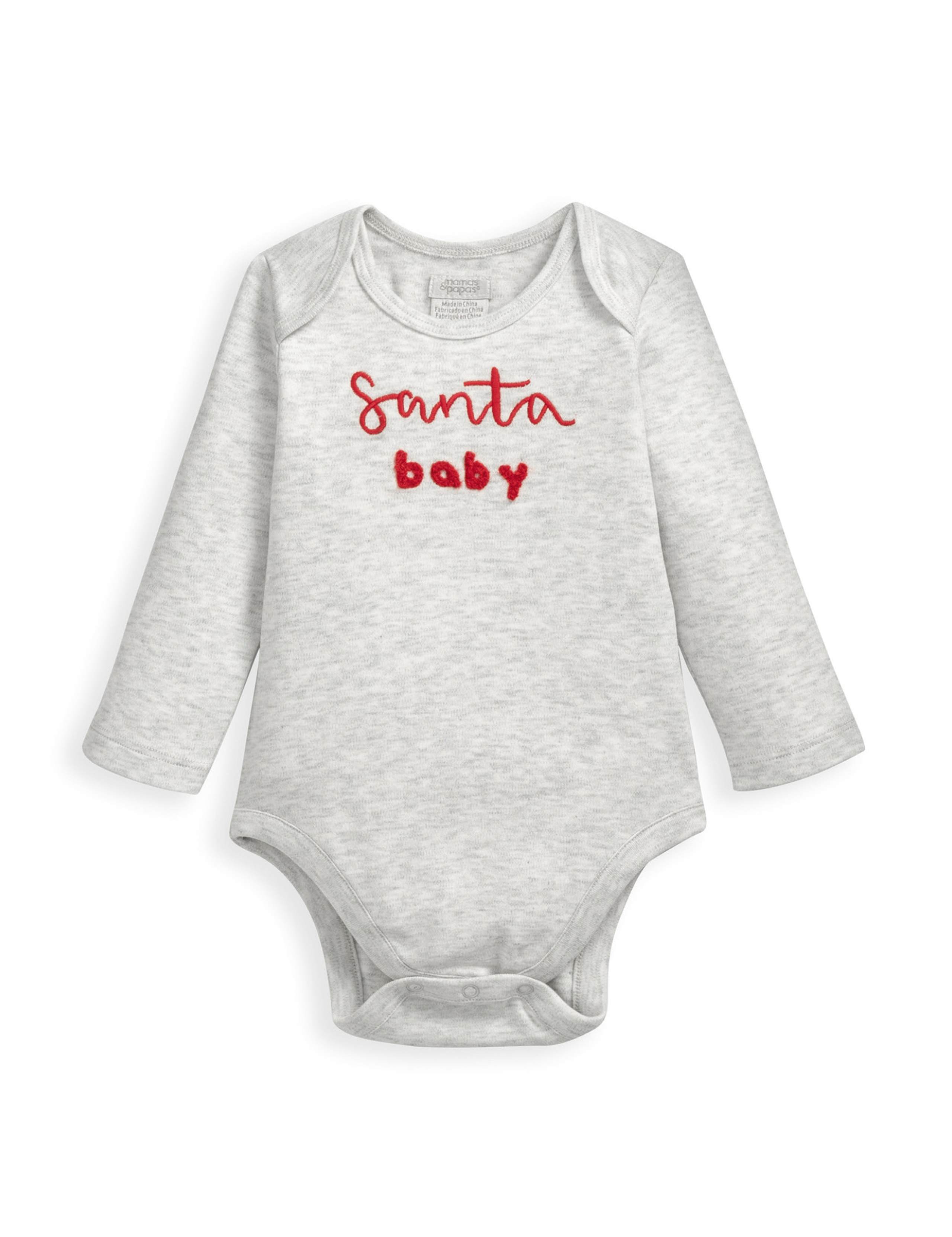 Santa Baby Christmas Bodysuit & Dungaree Set (0-1 Yrs) 4 of 6