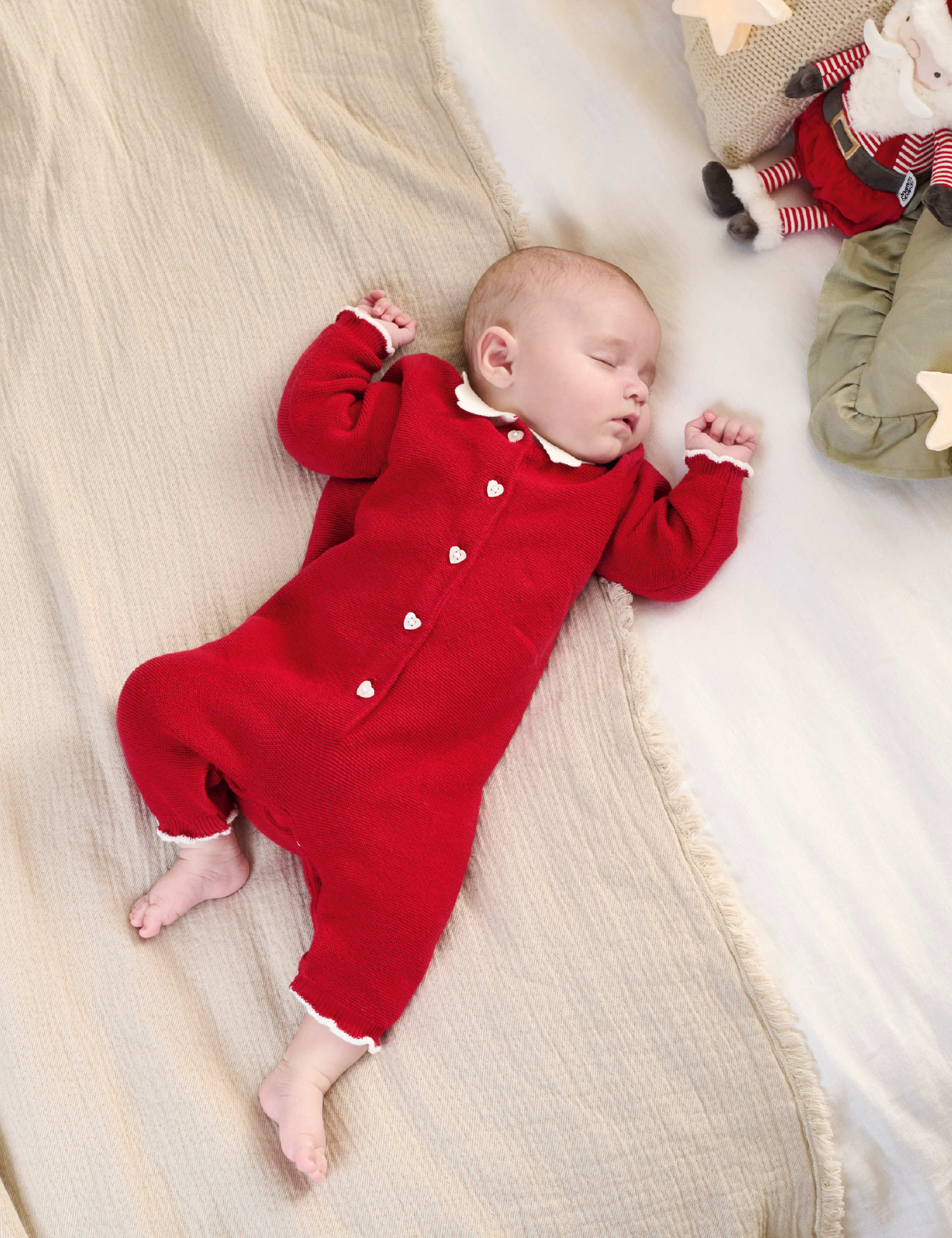Mrs Santa Christmas Knitted Romper (0-18 Mths) 1 of 6