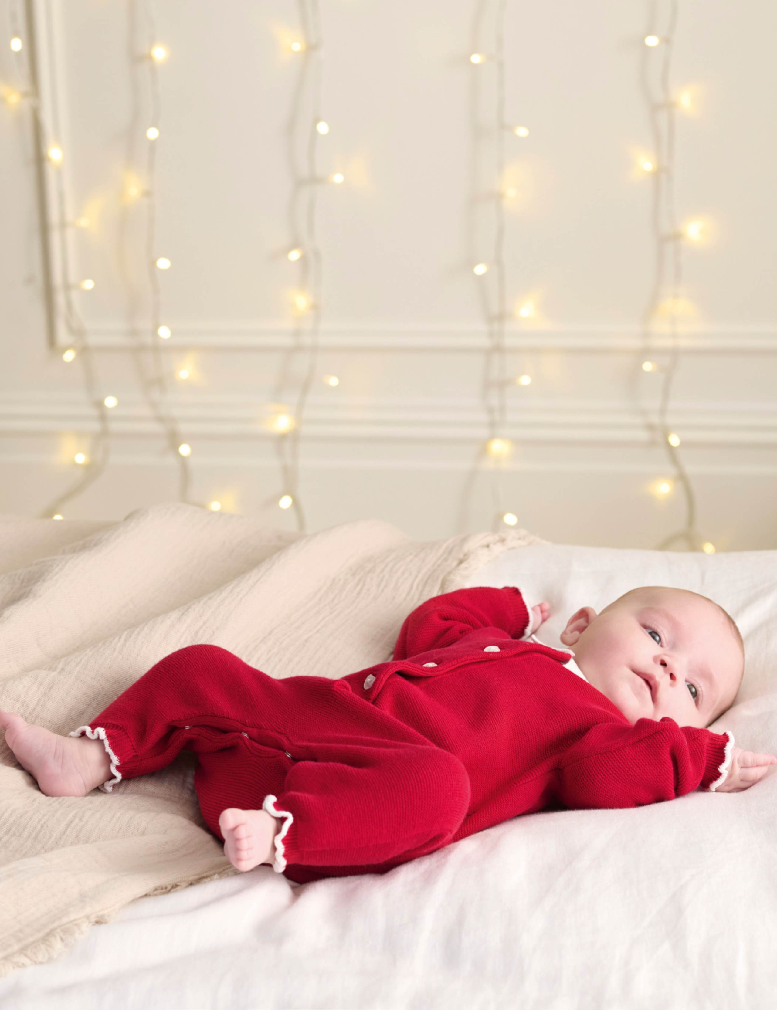 Mrs Santa Christmas Knitted Romper (0-18 Mths) 3 of 6