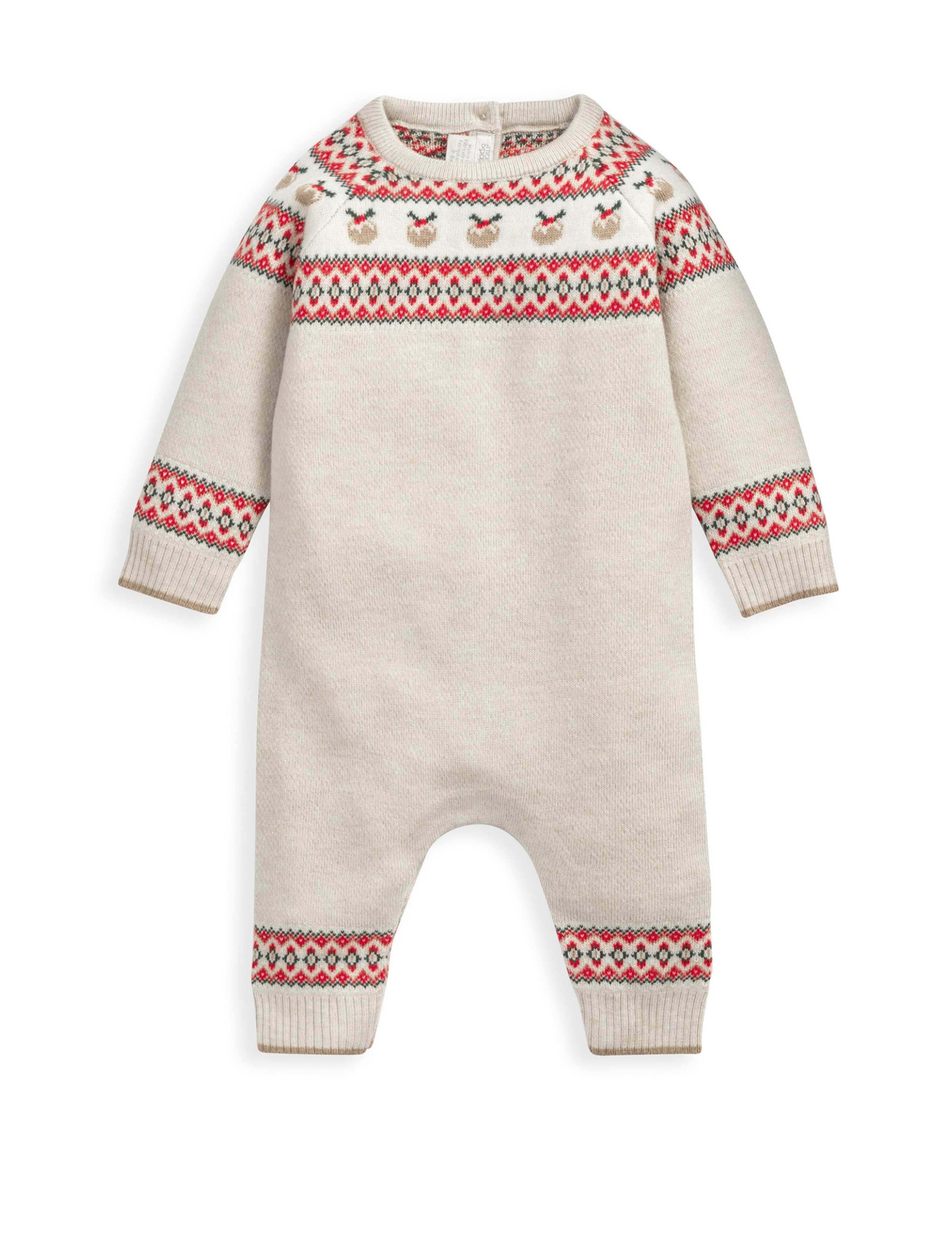 Fairisle Christmas Knitted Romper (0-18 Mths) 1 of 3