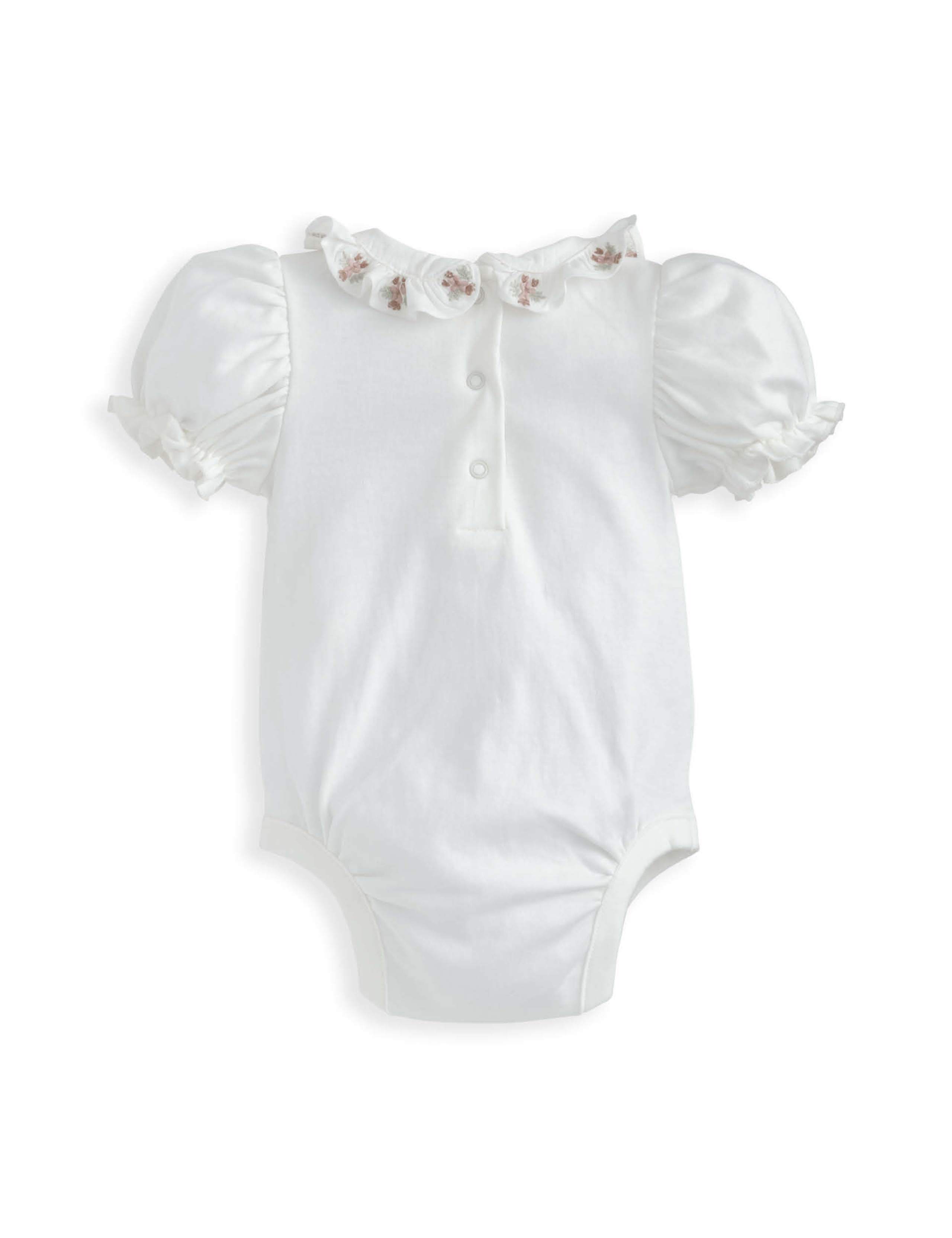 Pure Cotton Embroidered Frill Bodysuit (0 Mths-3 Yrs) 3 of 3