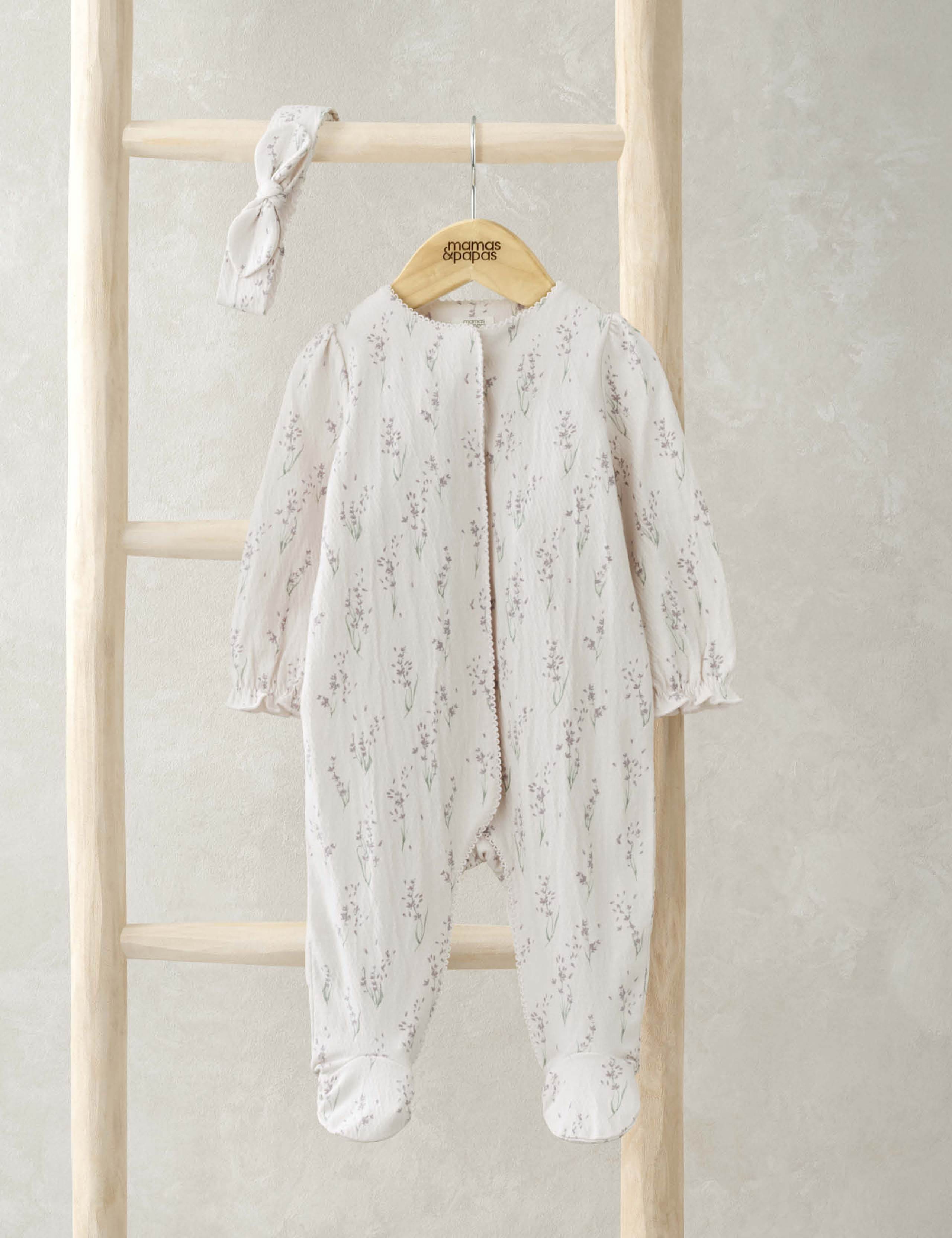 2pc Cotton Rich Patterned Sleepsuit (0-12 Mths) 1 of 4