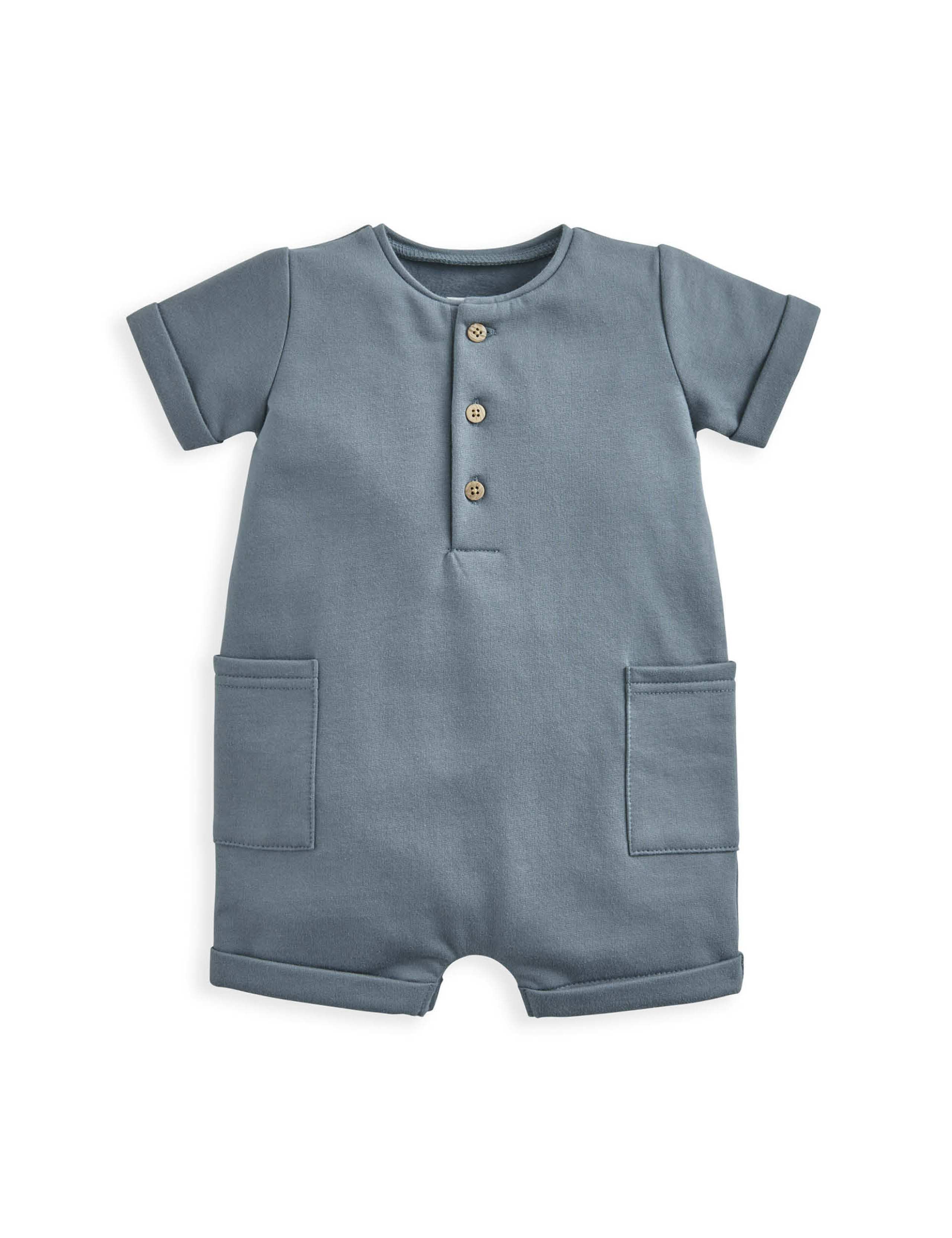 Pure Cotton Shortie Romper (0-12 Mths) 2 of 2