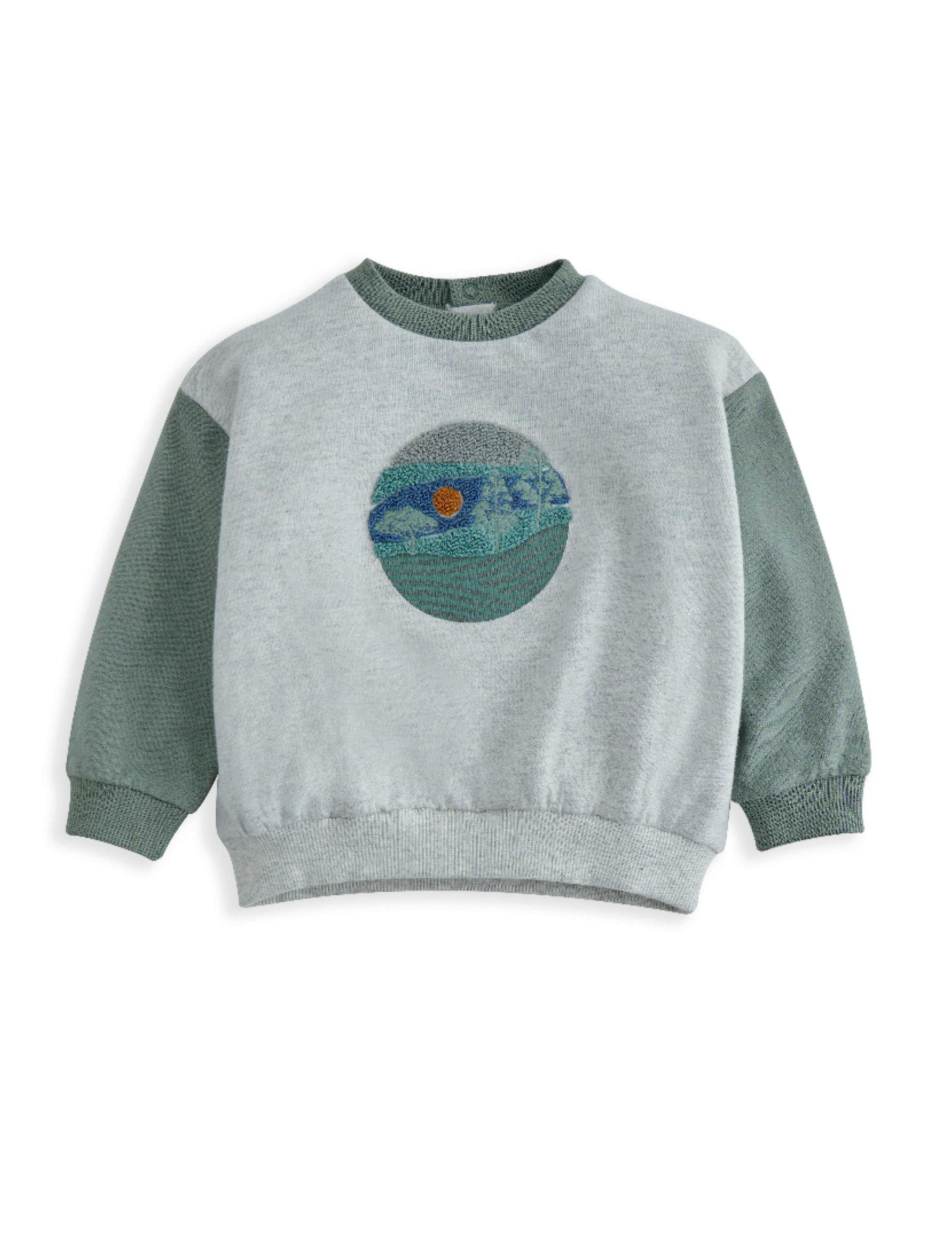 Pure Cotton Embroidered Sweatshirt (0-3 Yrs) 2 of 2