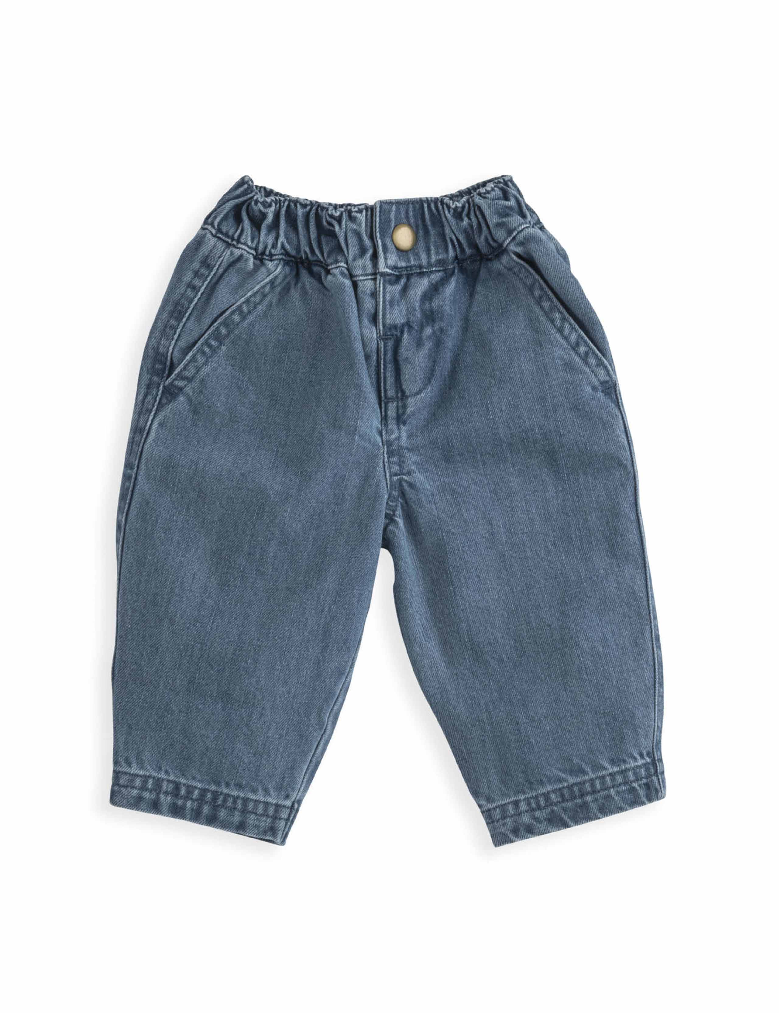 Pure Cotton Elasticated Waist Jeans (0-3 Yrs) 2 of 3