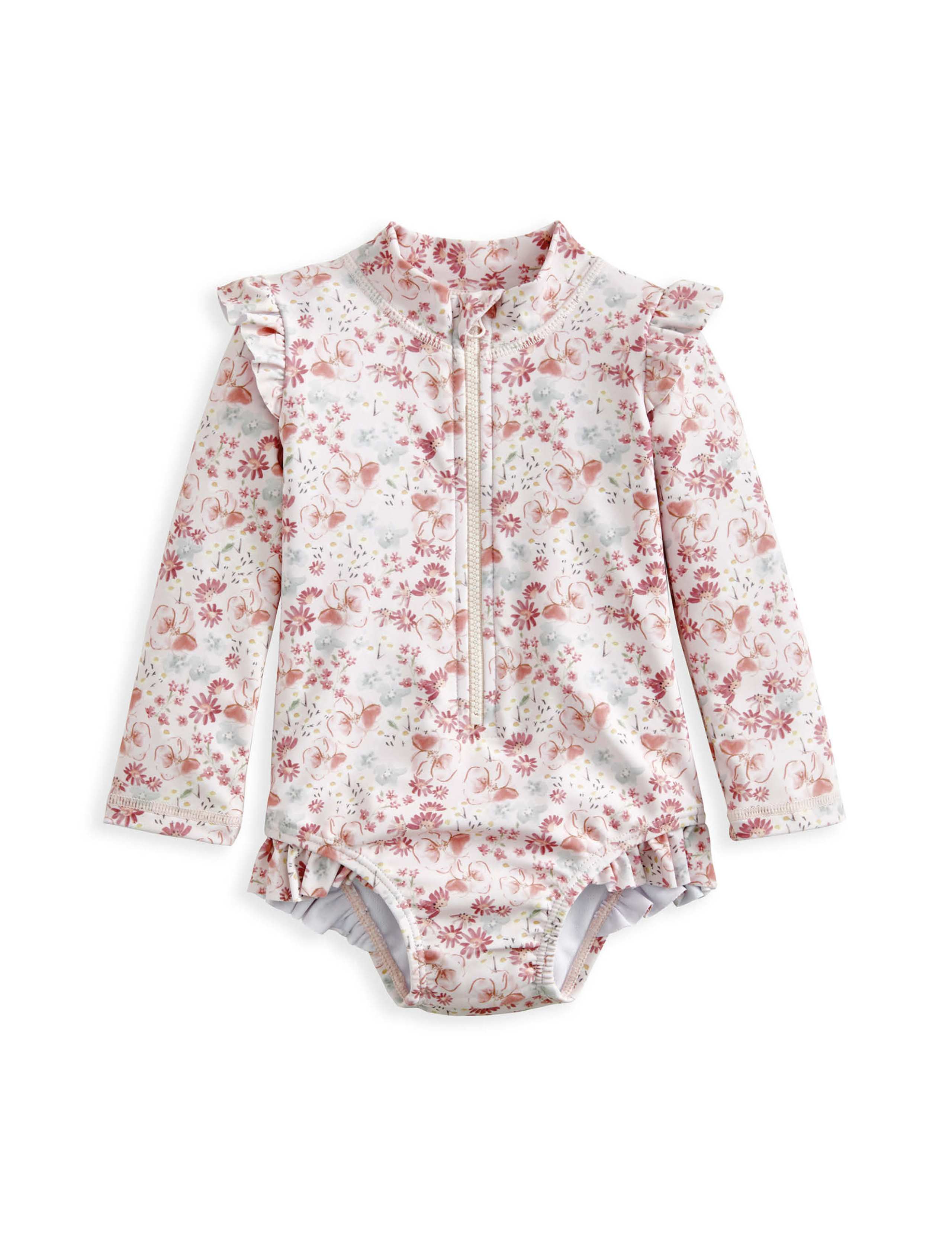 Floral Long Sleeve Swimsuit (0-3 Yrs) 2 of 2