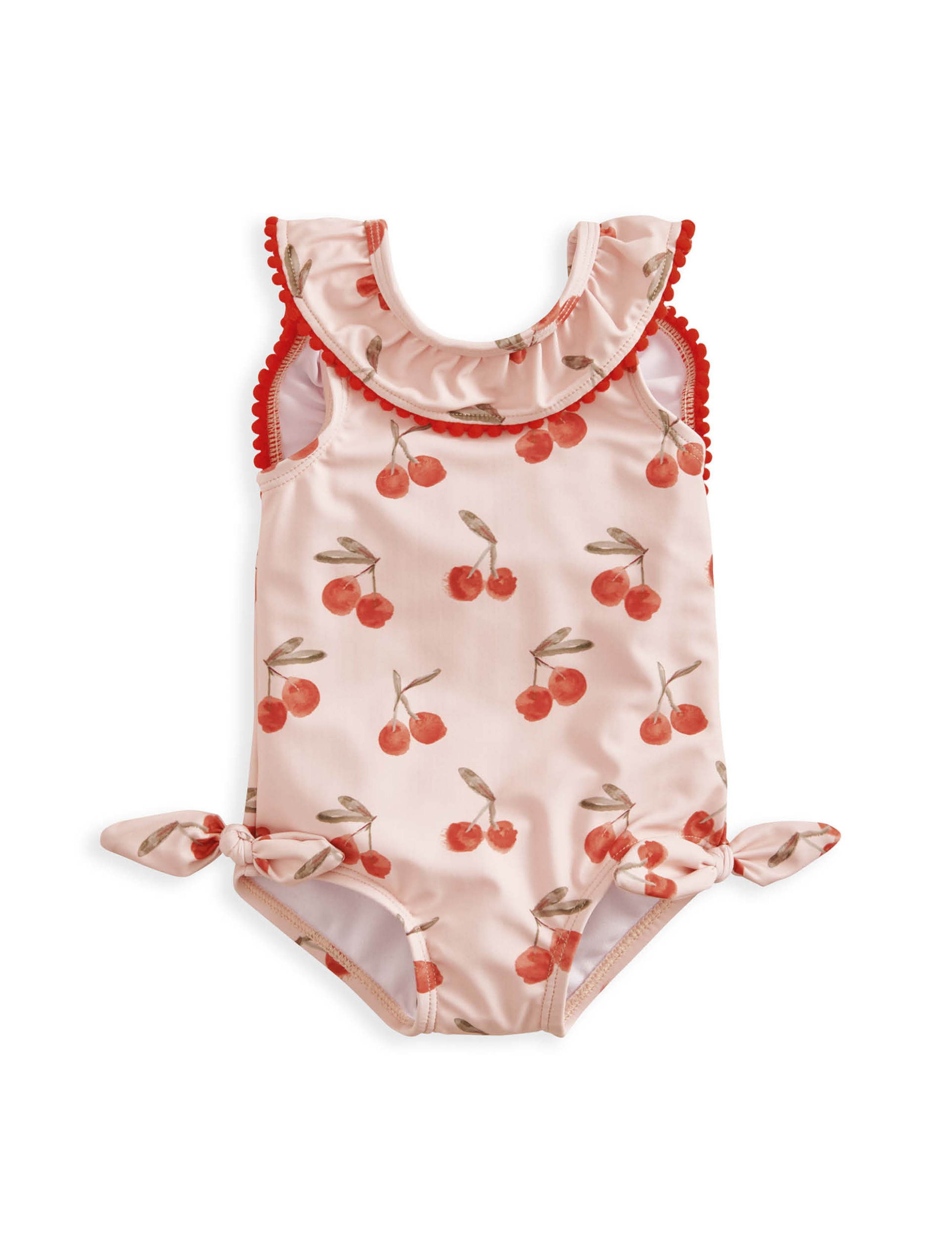 Cherry Print Frill Neck Swimsuit (0-3 Yrs) 2 of 2