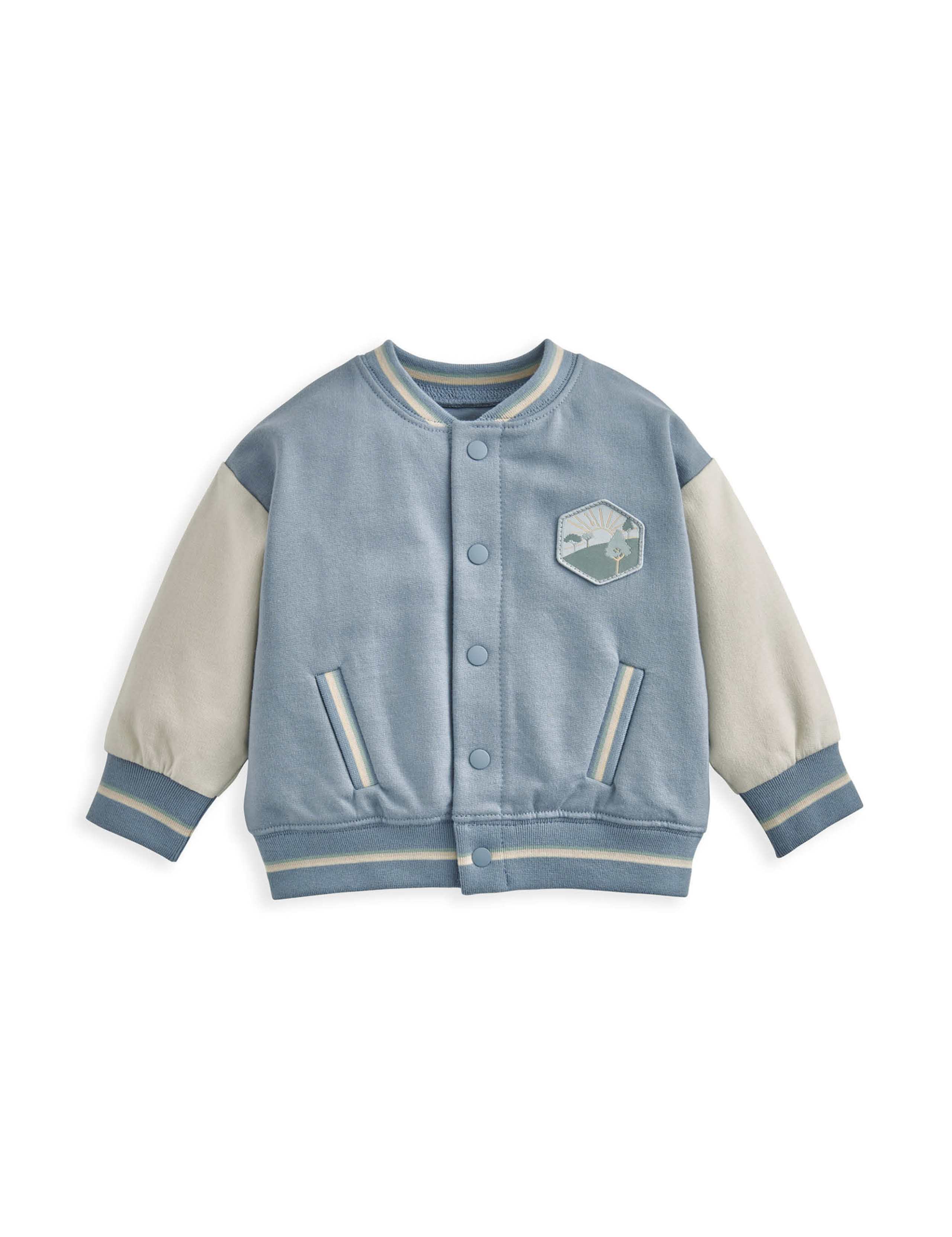 Pure Cotton Appliqué Baseball Jacket (0 Mths-3 Yrs) 2 of 3