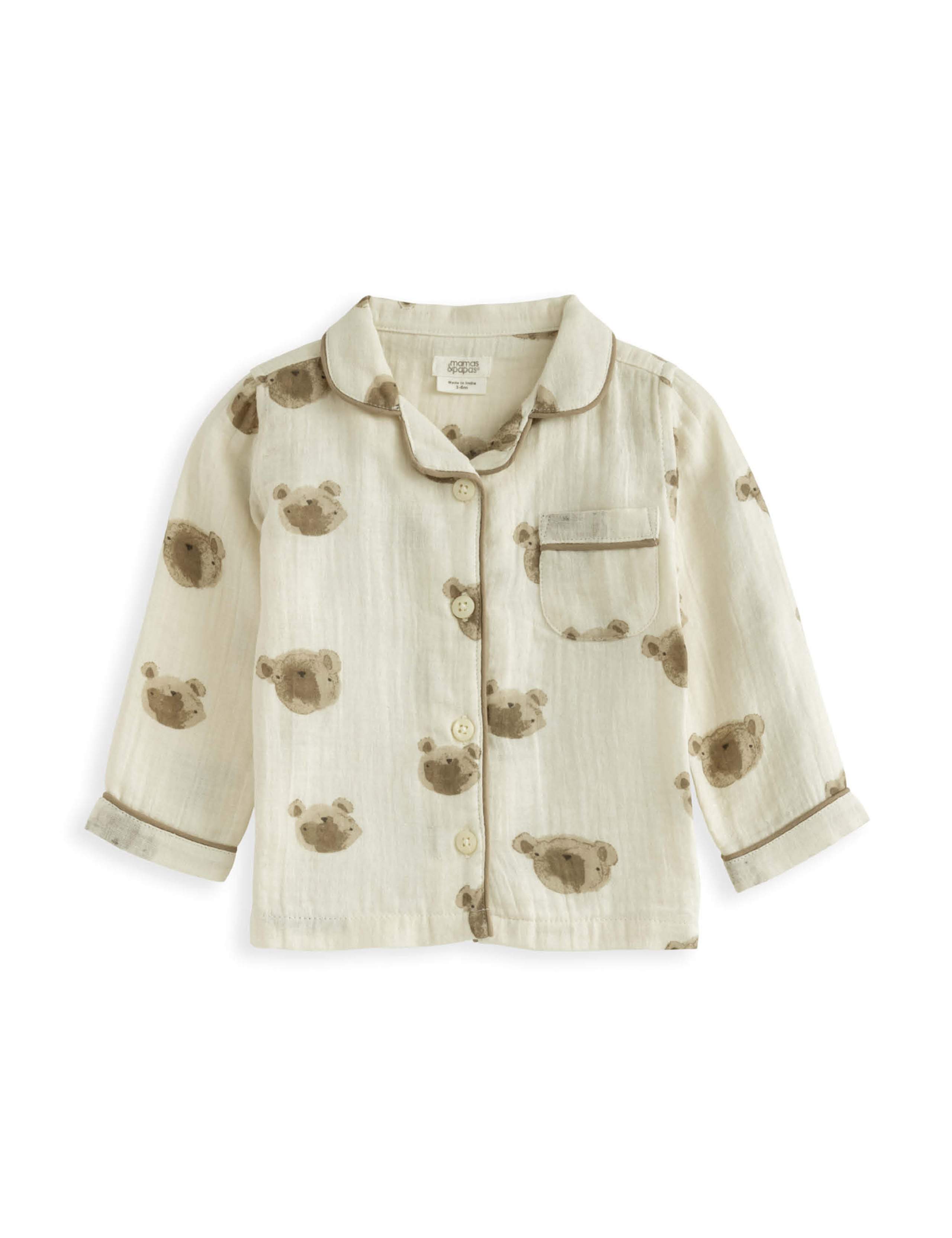 Pure Cotton Bear Pyjamas (3-36 Mths) 3 of 4