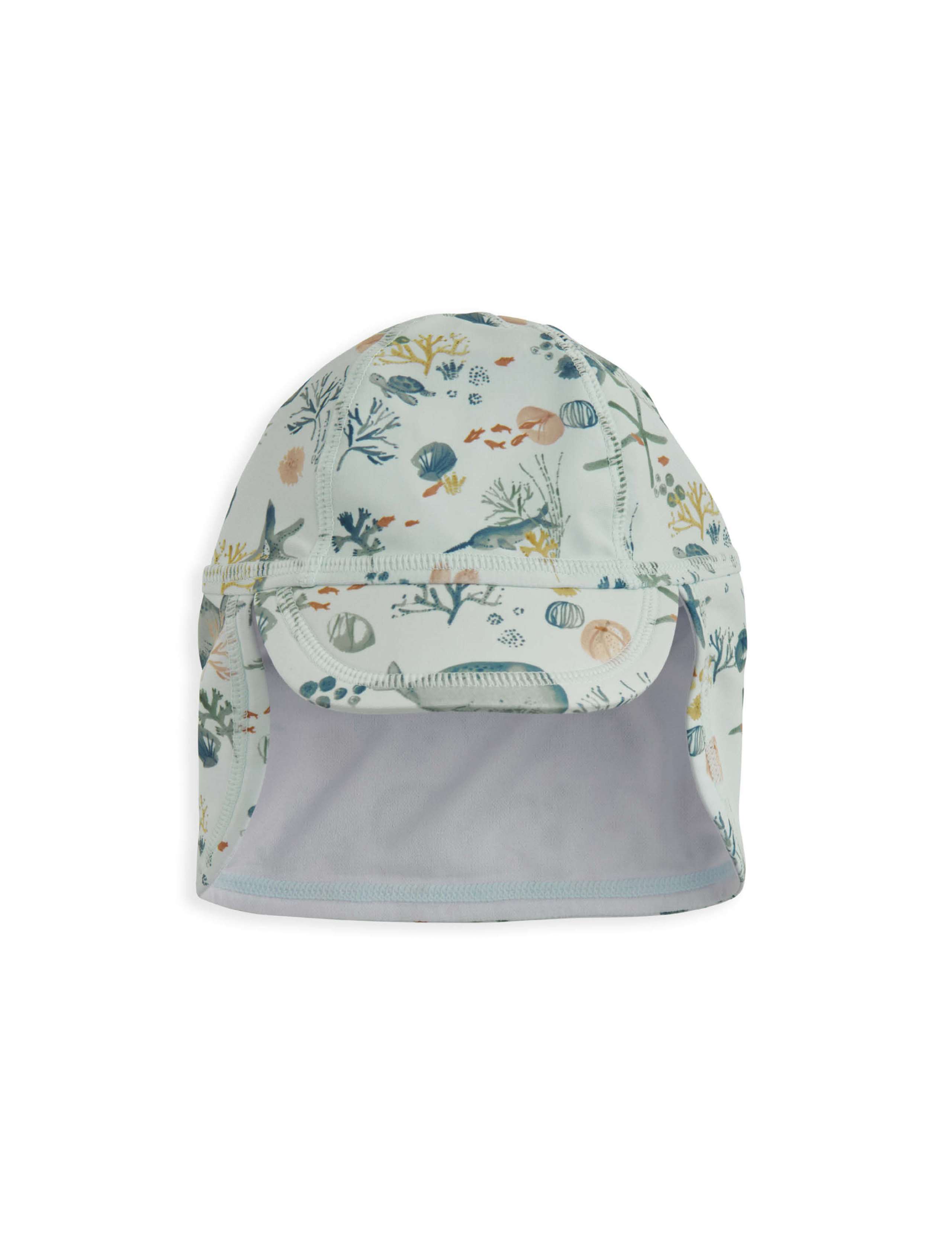 Whale Print Sun Hat (0-3 Yrs) 2 of 2