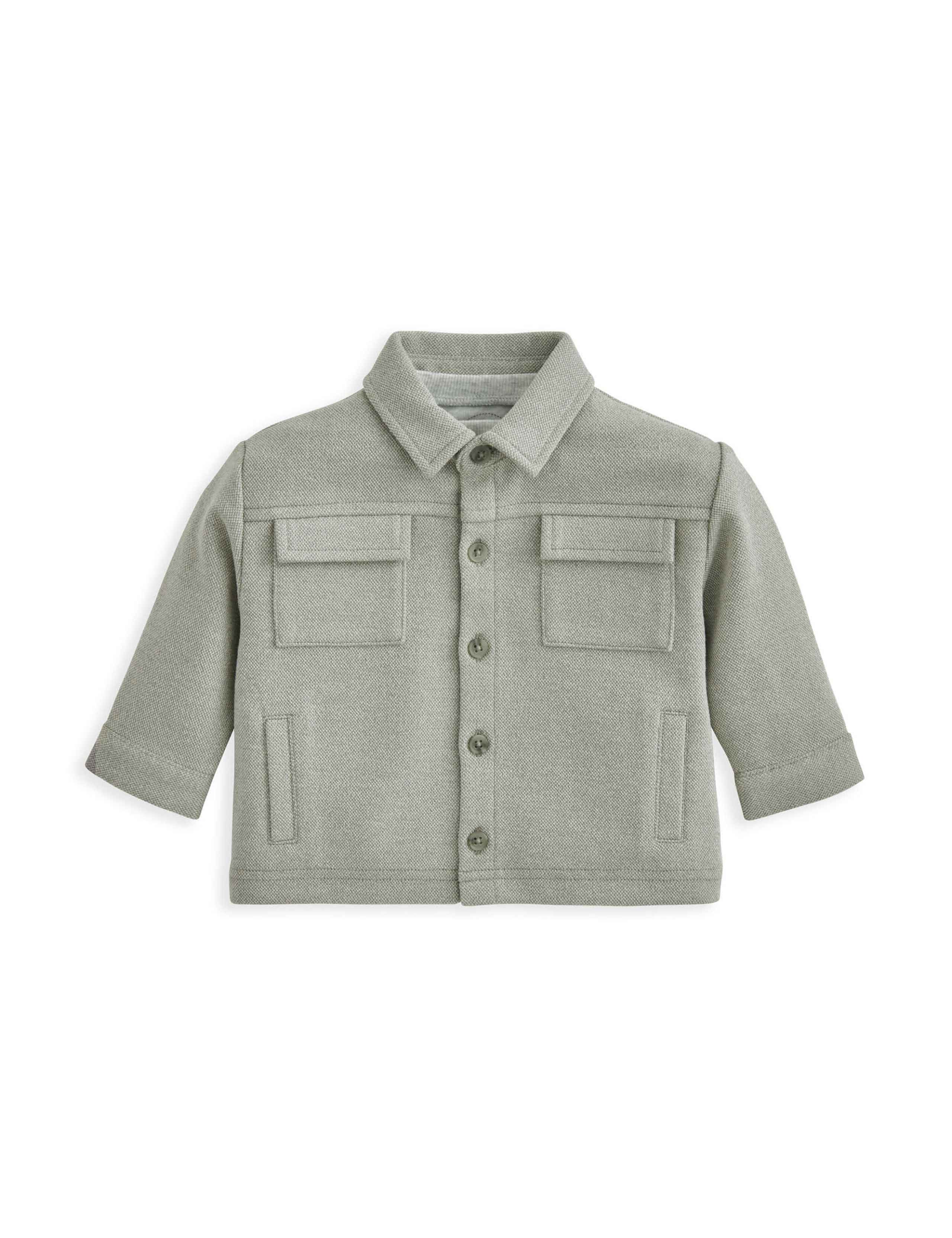 2pc Cotton Blend Shacket & T-Shirt Set (3-36 Mths) 2 of 4