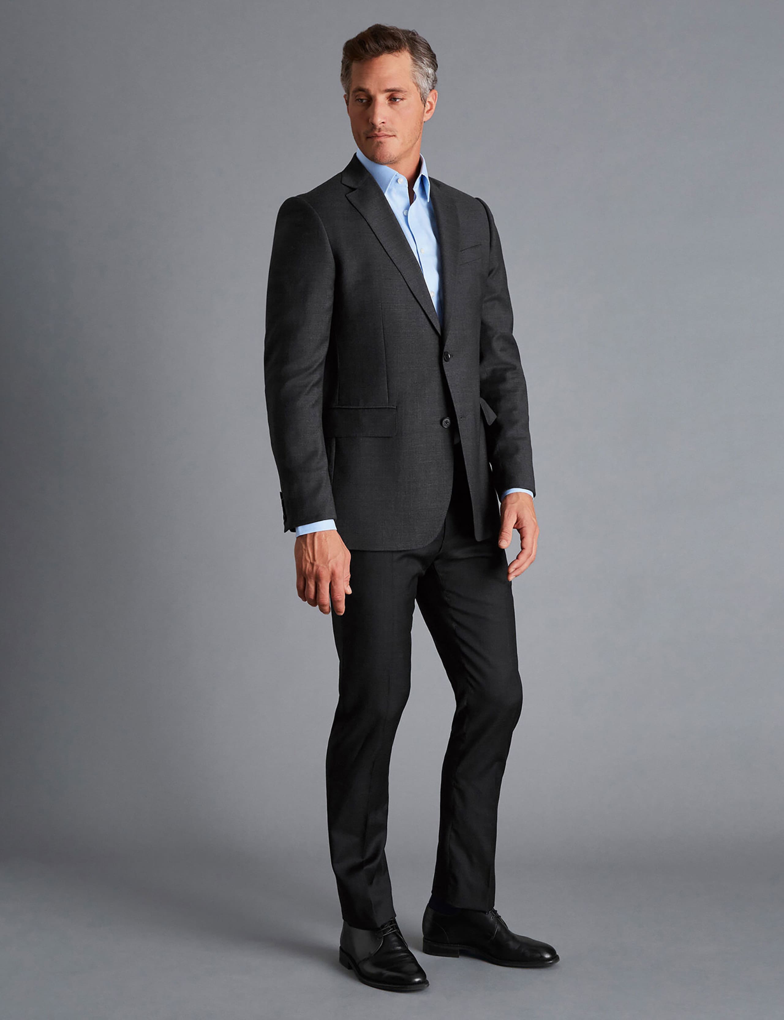 Slim Fit Pure Wool Twill Suit Trousers 1 of 3