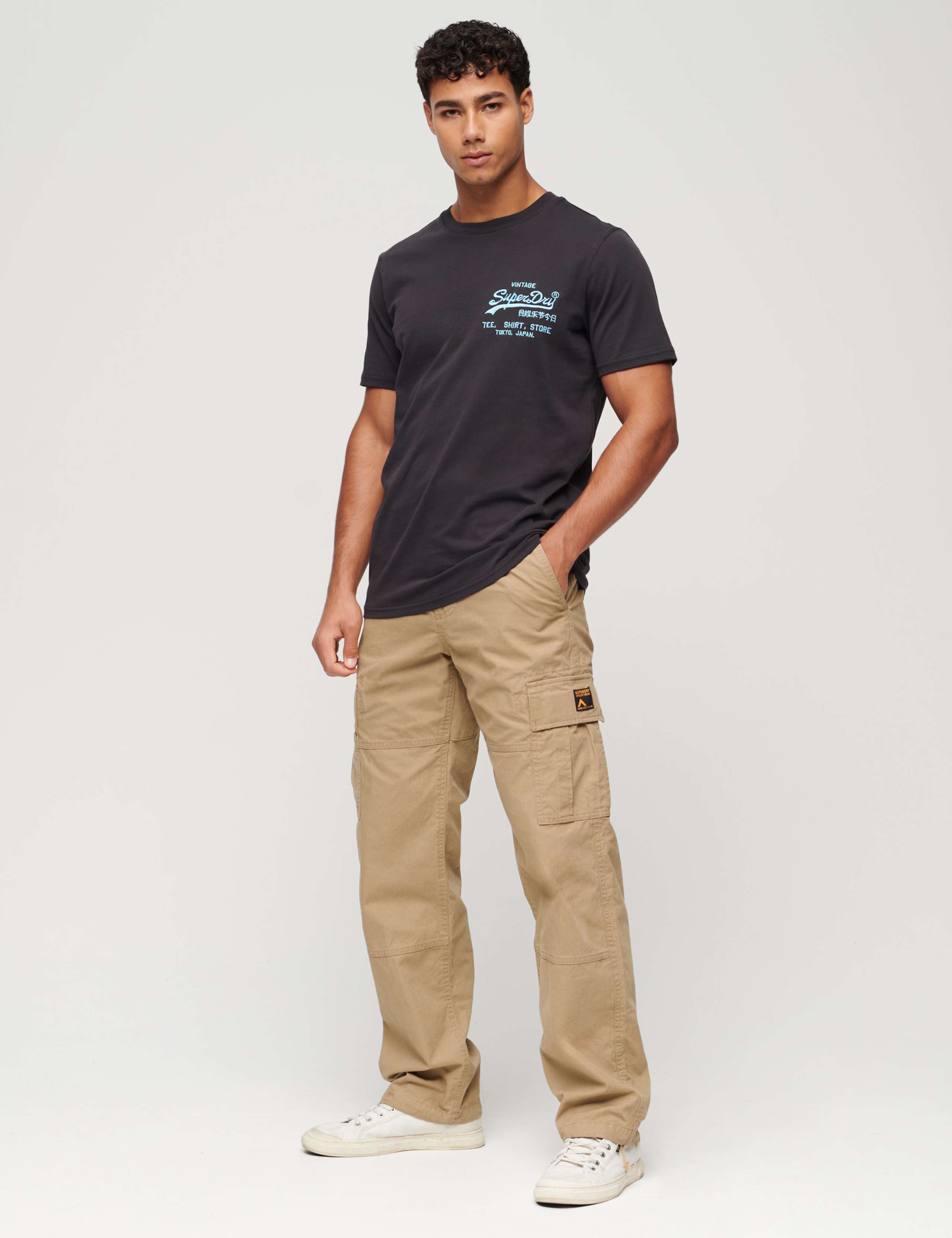 Slim Fit Pure Cotton Logo Crew Neck T-Shirt 3 of 6