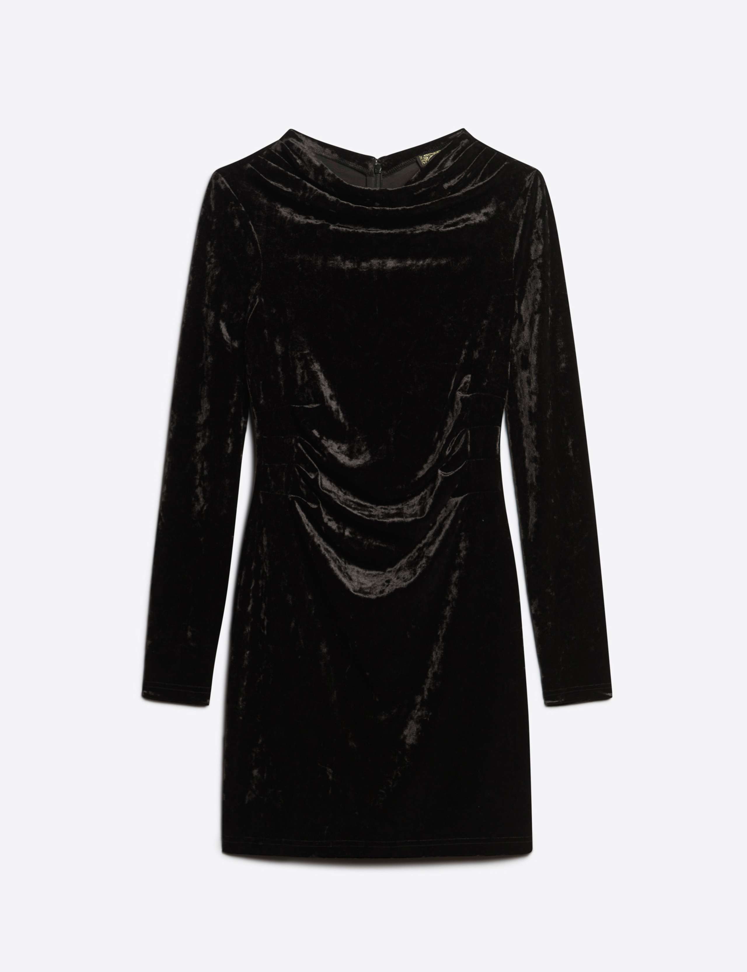 Velvet High Neck Mini Bodycon Dress 2 of 6