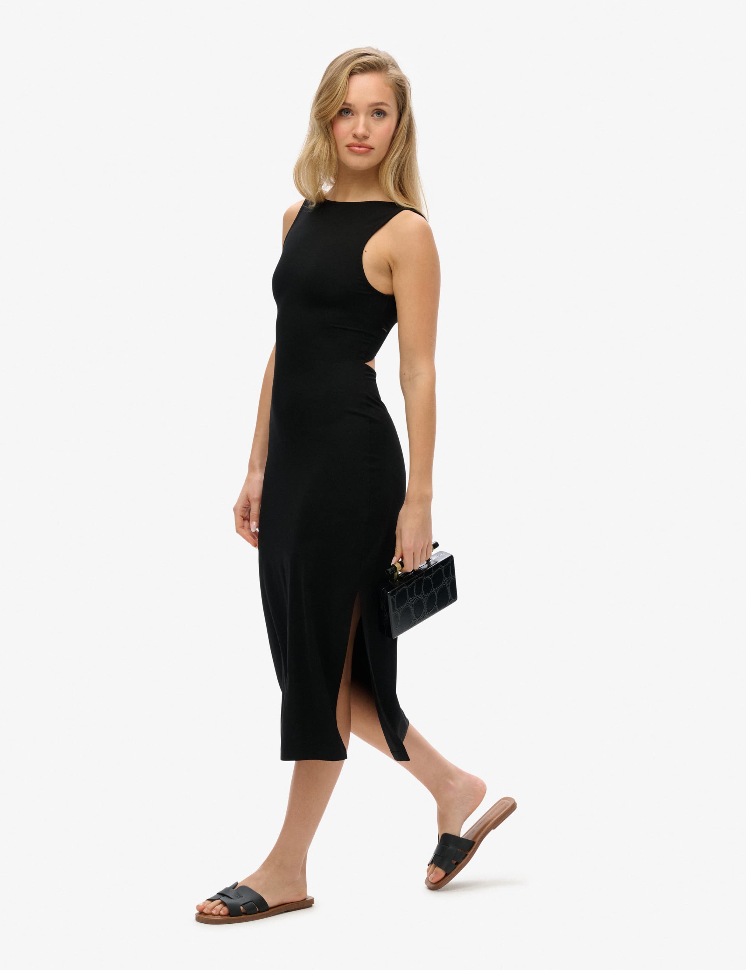 Jersey Cut Out Detail Midi Bodycon Dress 7 of 7