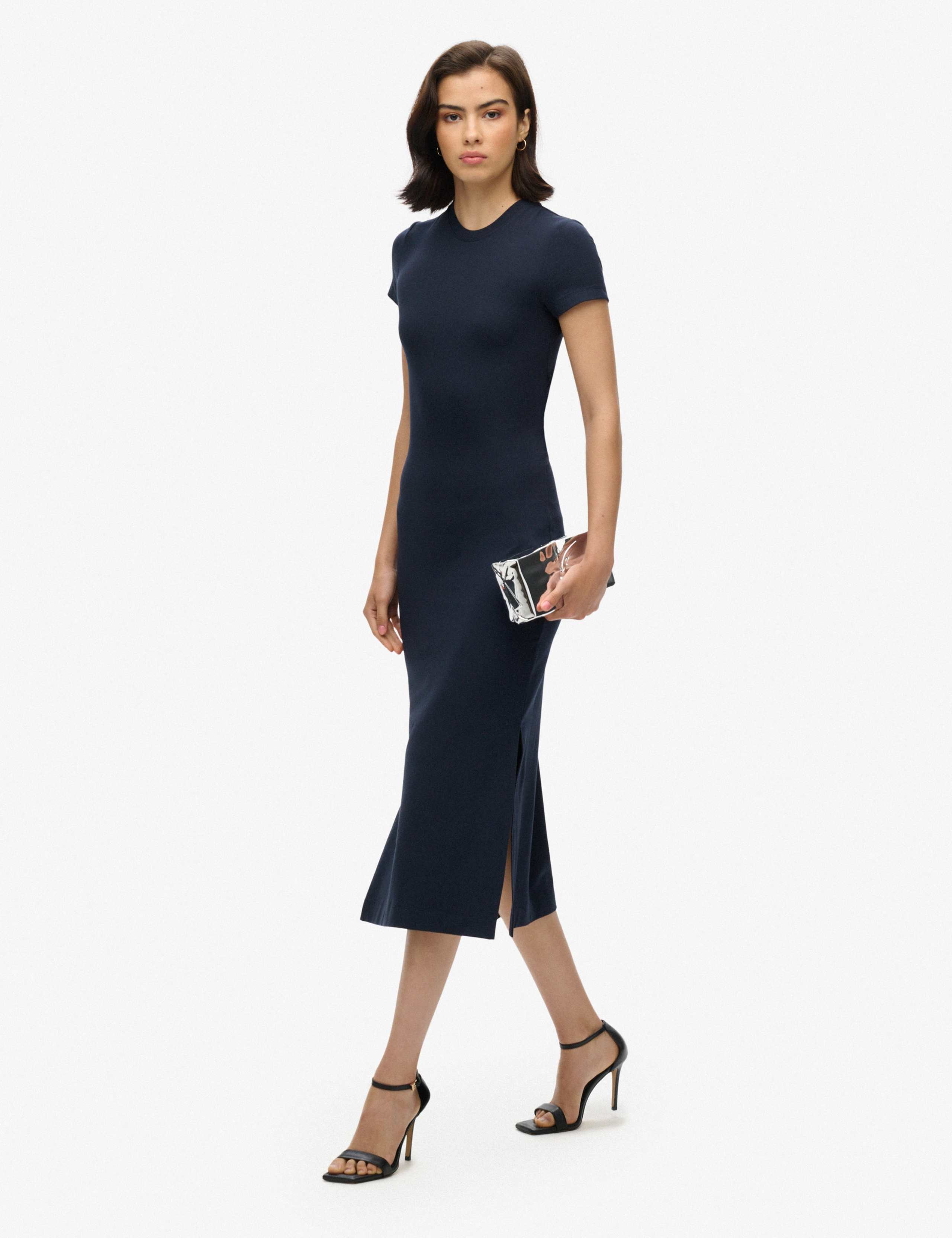 Cut Out Detail Midi Bodycon T-Shirt Dress 3 of 7