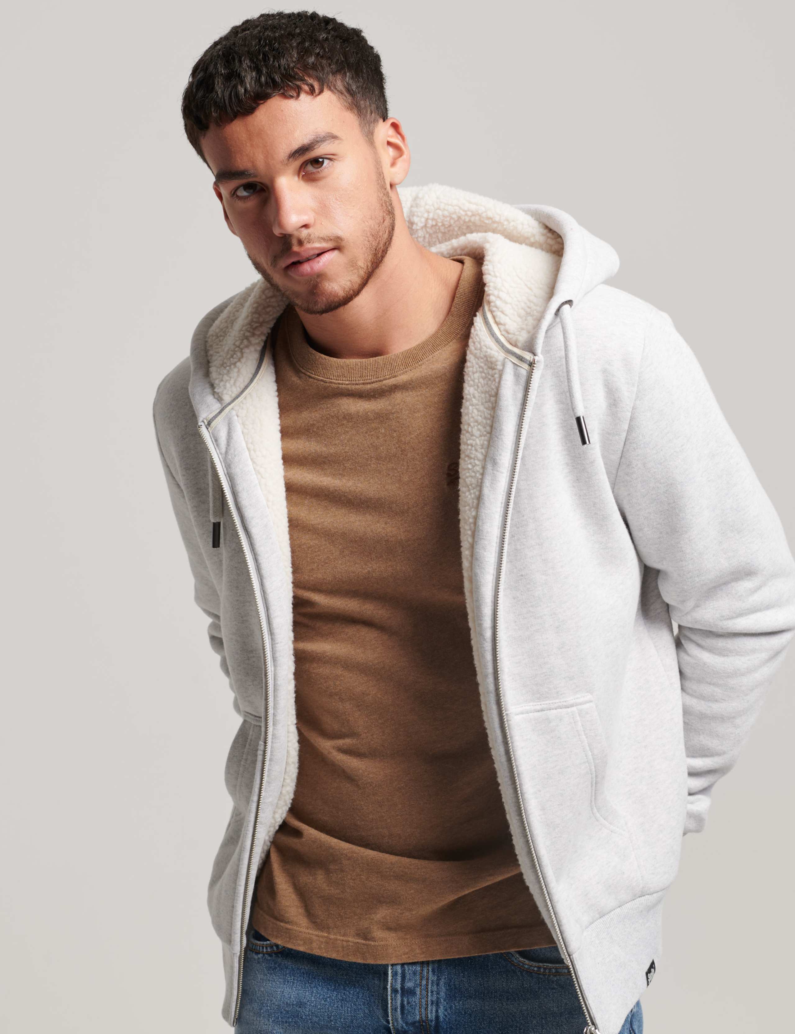Slim Fit Cotton Rich Zip Up Hoodie 3 of 5