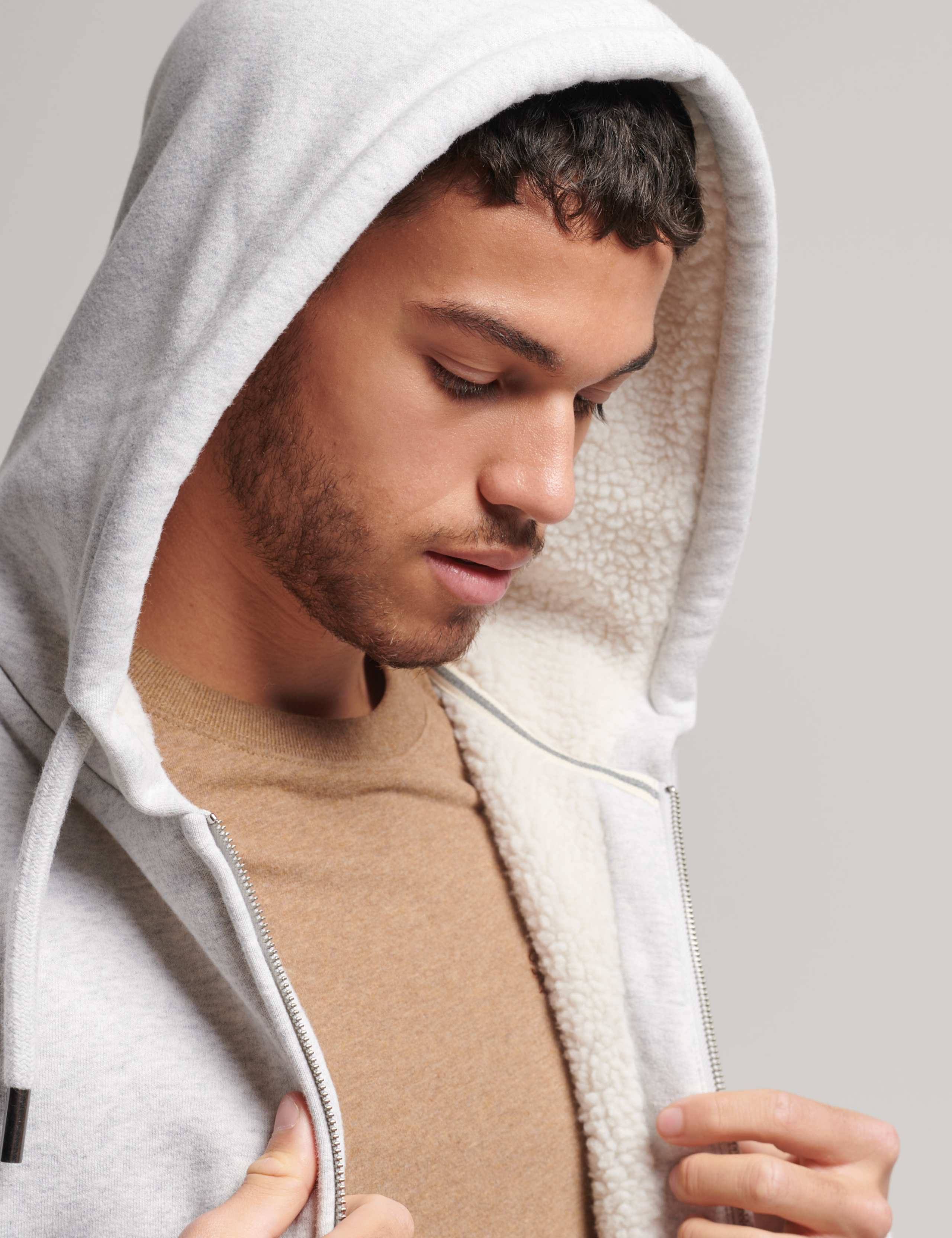 Slim Fit Cotton Rich Zip Up Hoodie 4 of 5