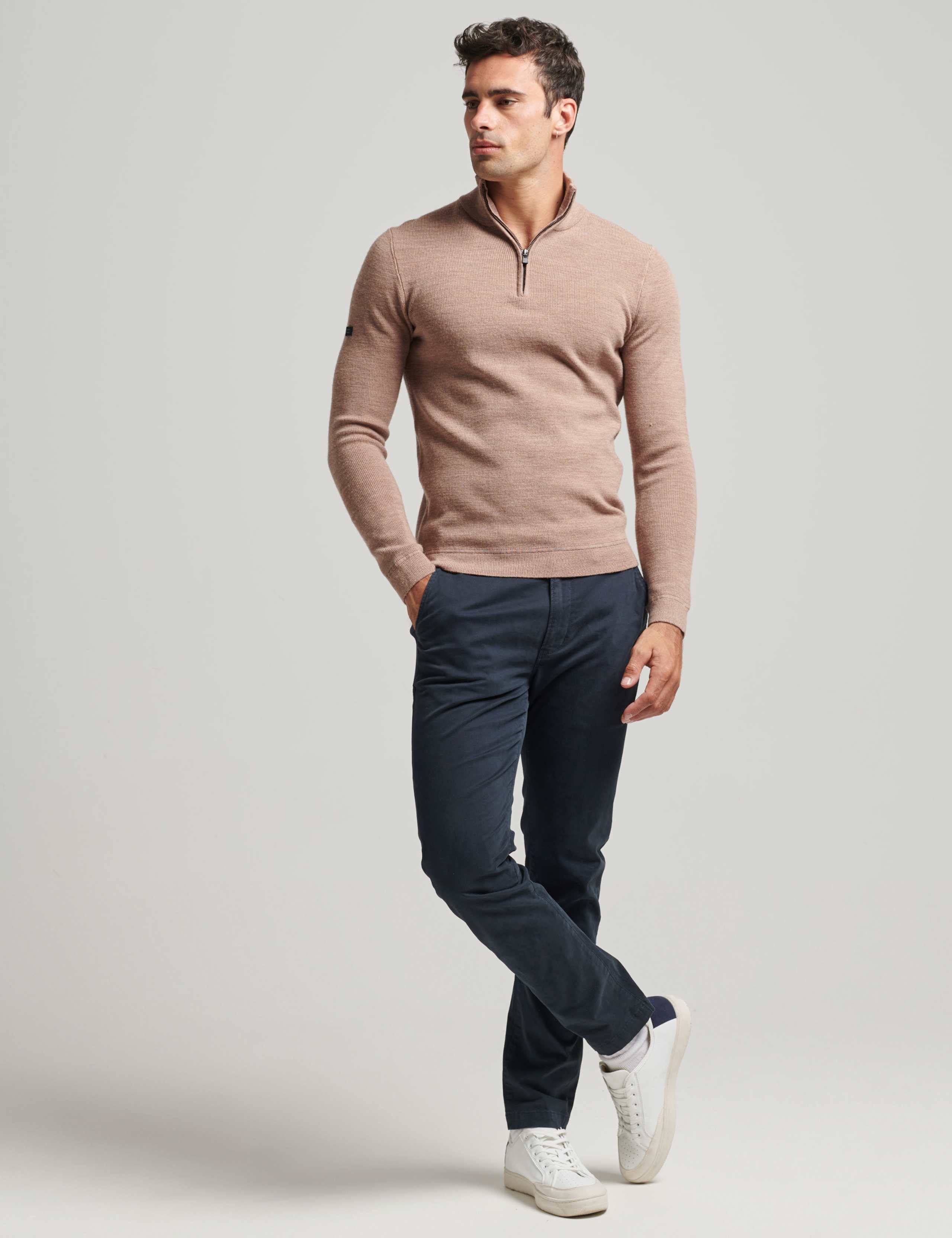 Wool Rich Funnel Neck Half Zip Jumper 2 of 4