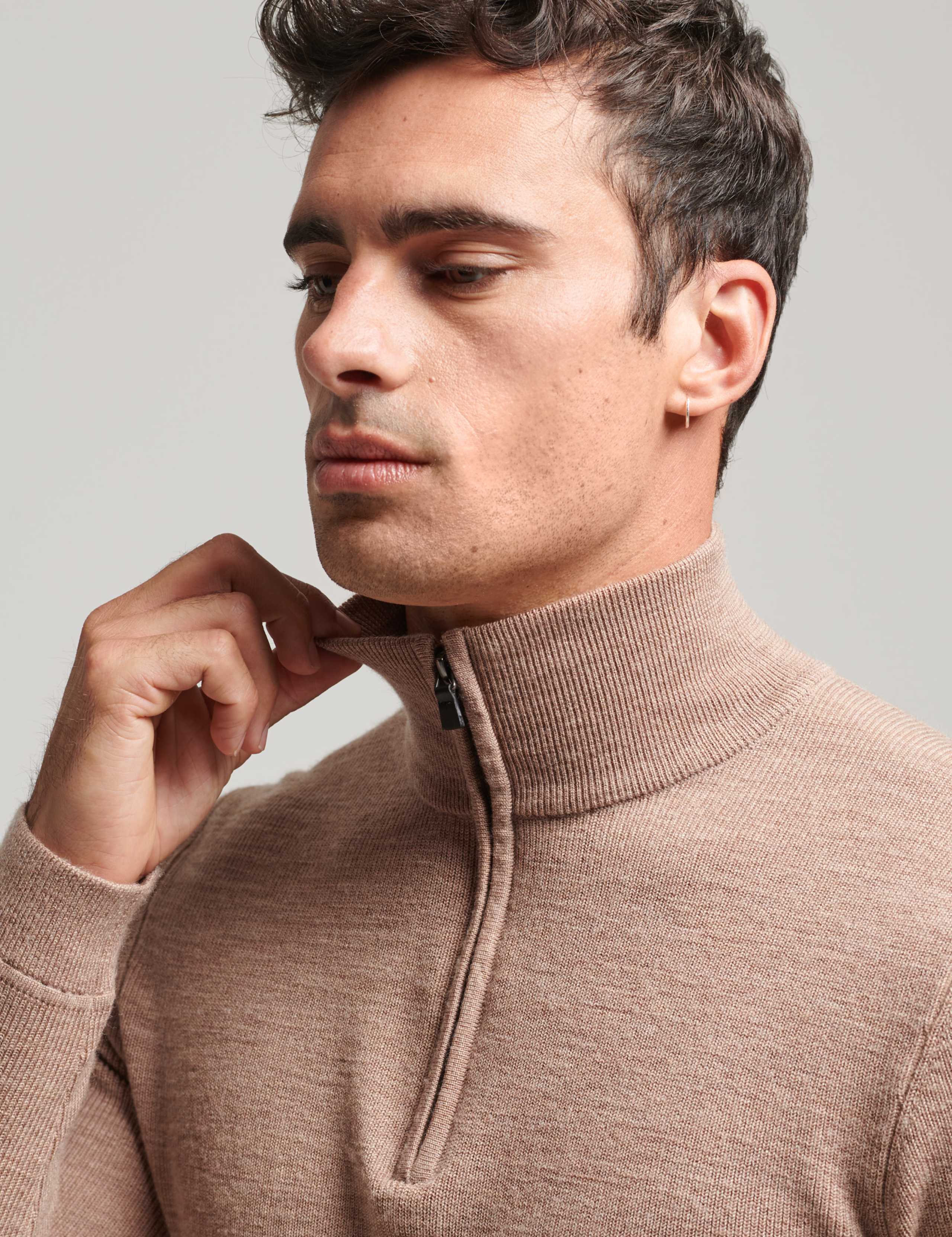 Wool Rich Funnel Neck Half Zip Jumper 3 of 4