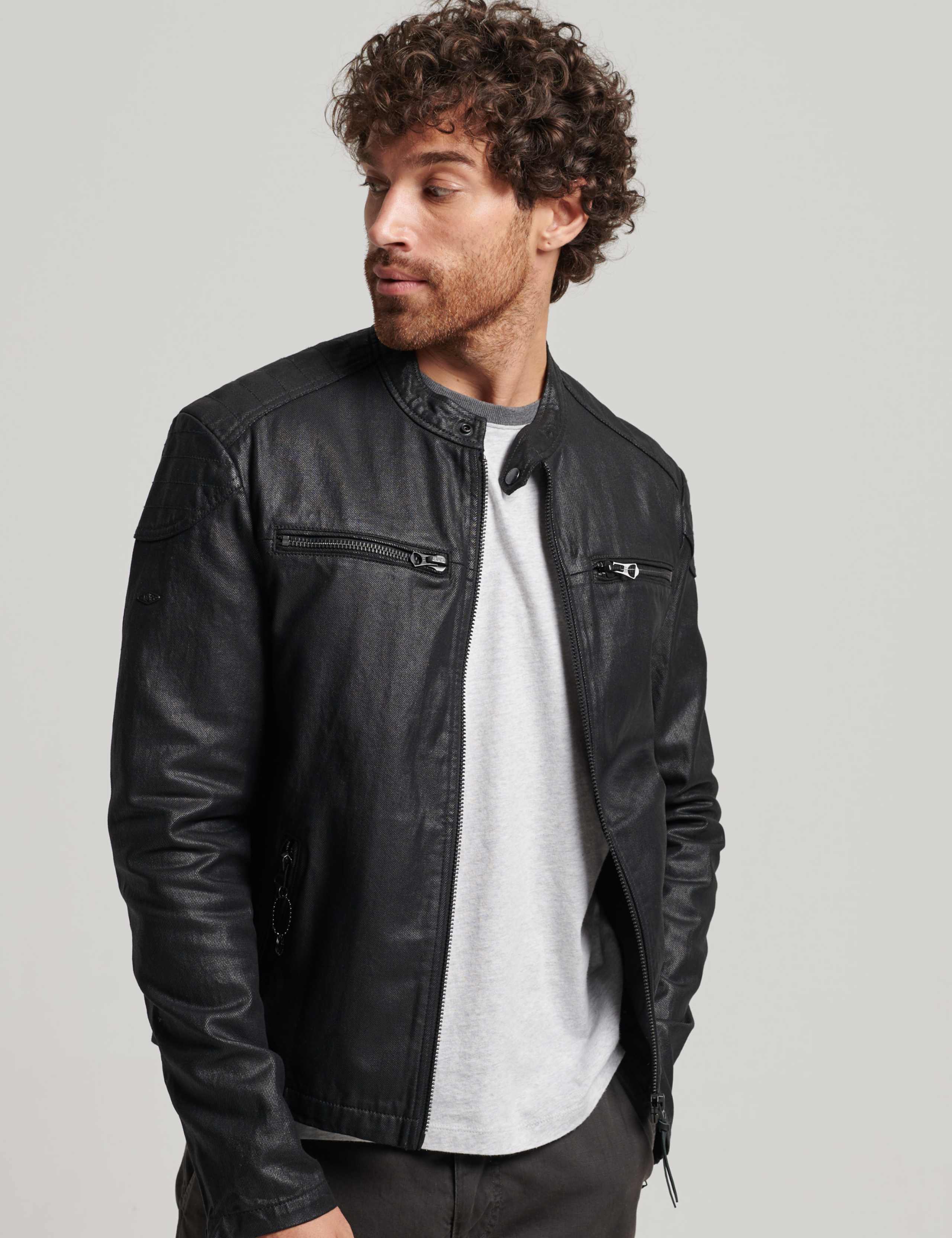 Denim Biker Jacket 1 of 7