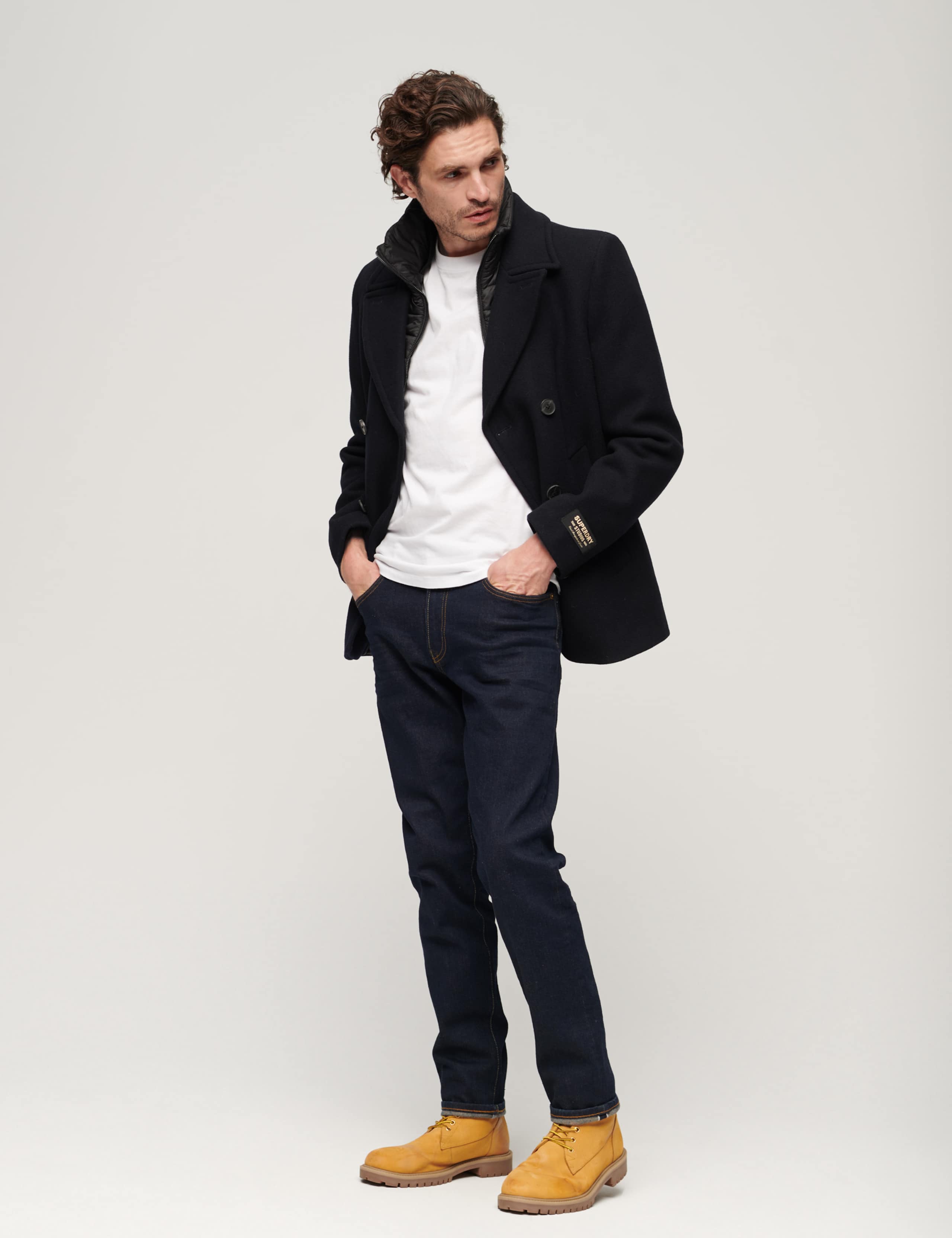 Wool Rich Removable Gilet Peacoat 2 of 5