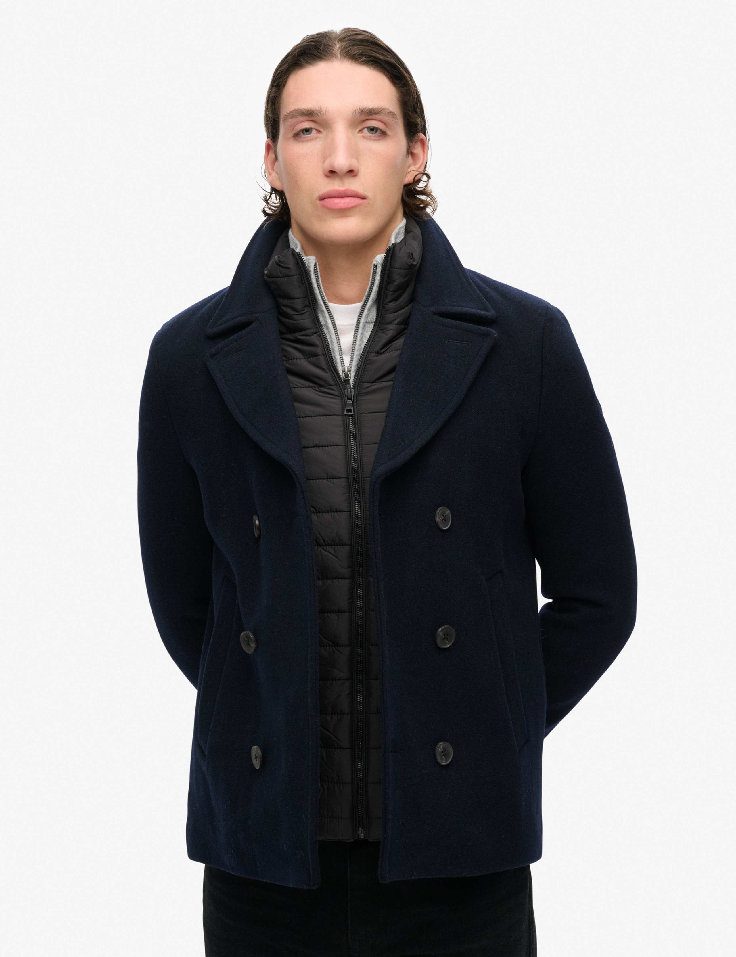 Wool Rich Removable Gilet Peacoat 4 of 5