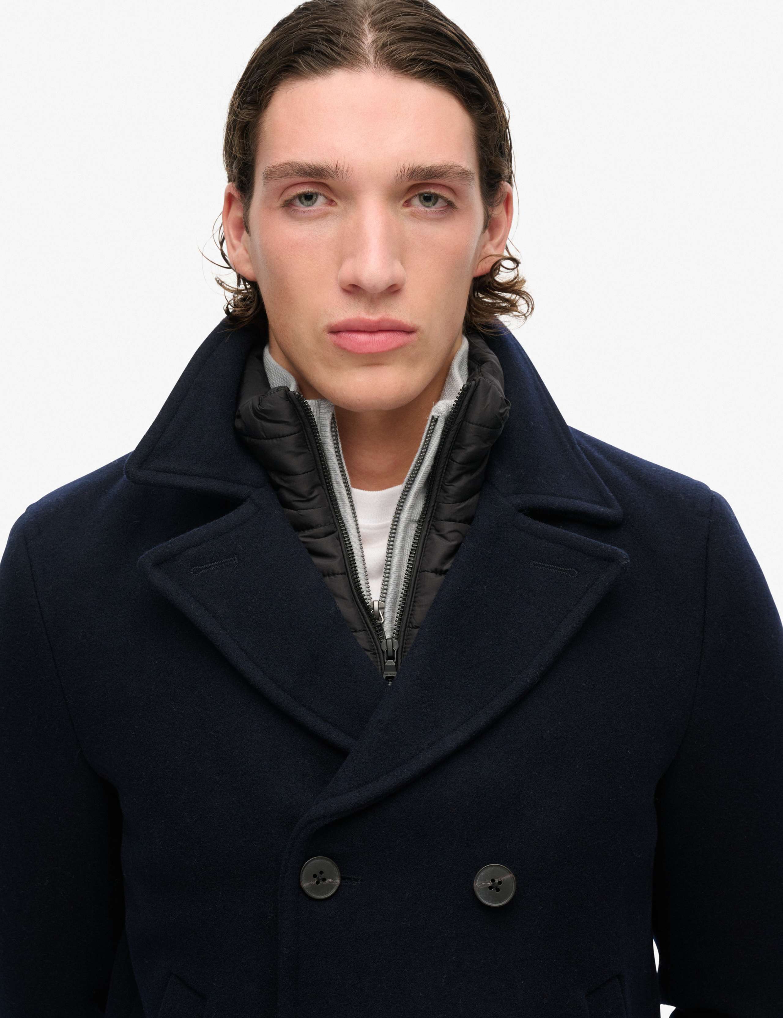 Wool Rich Removable Gilet Peacoat 5 of 5
