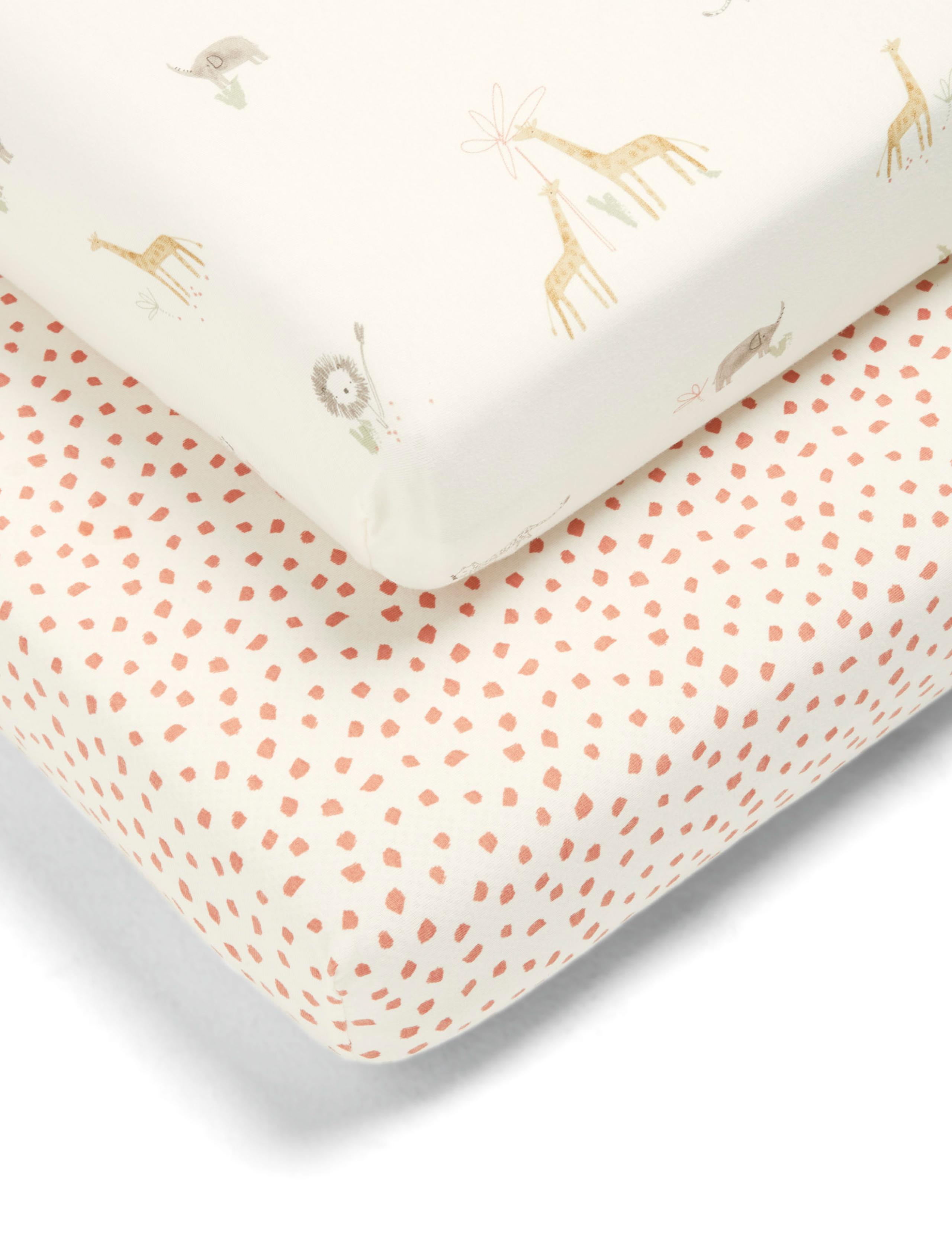 2 Pack Jungle Cotbed Fitted Sheets 1 of 3