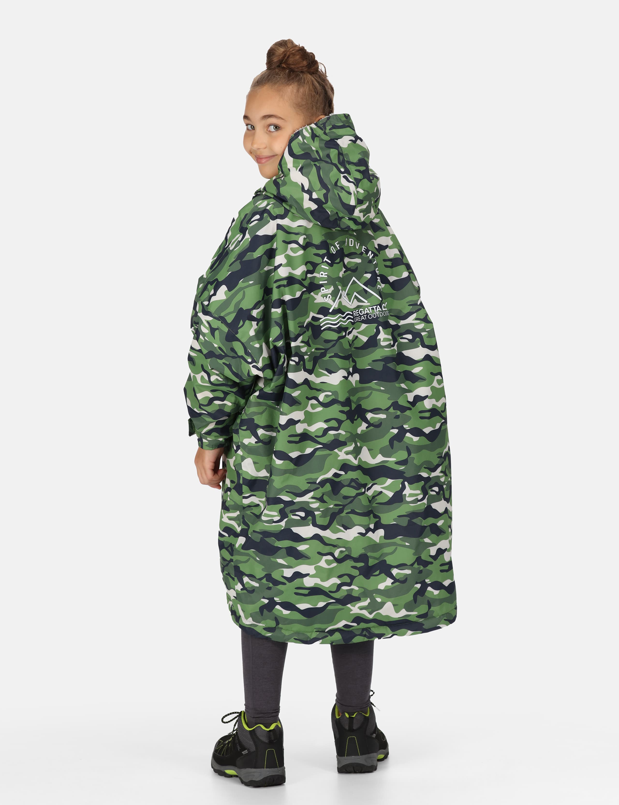 Hooded Borg Lined Camouflage Drying Robe (5-13 Yrs) 3 of 6
