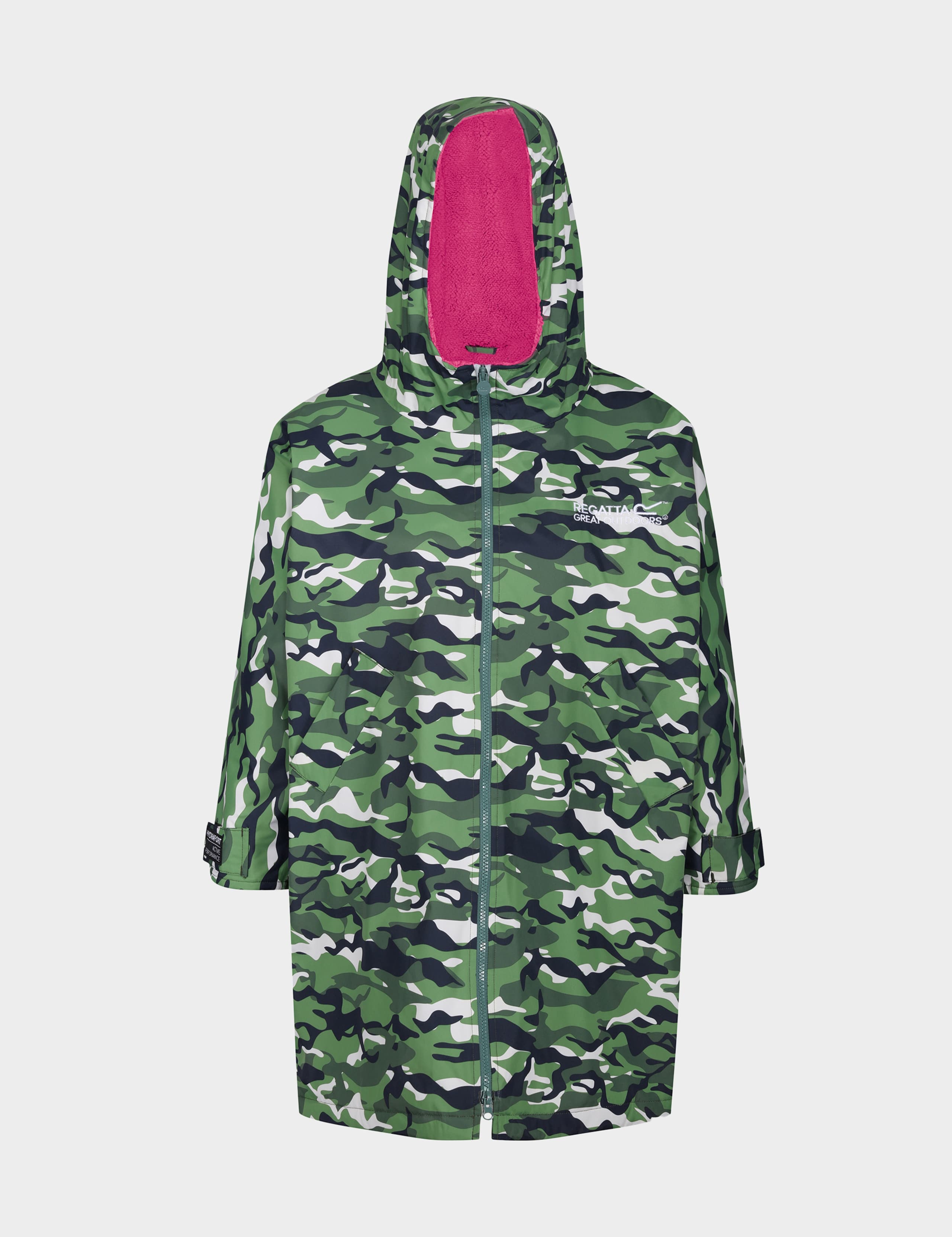Hooded Borg Lined Camouflage Drying Robe (5-13 Yrs) 2 of 6