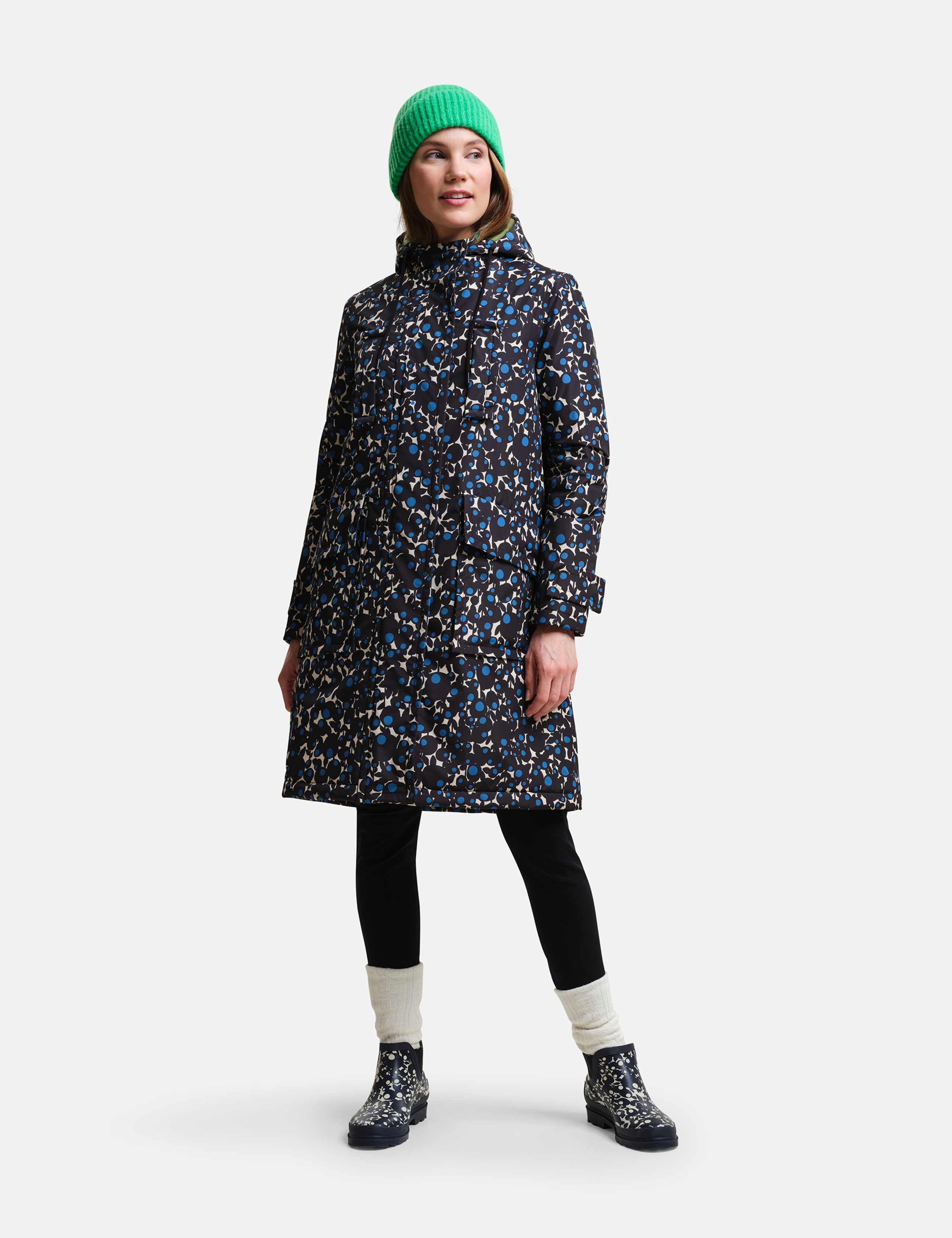 Orla Kiely Waterproof Hooded Parka Coat 4 of 5