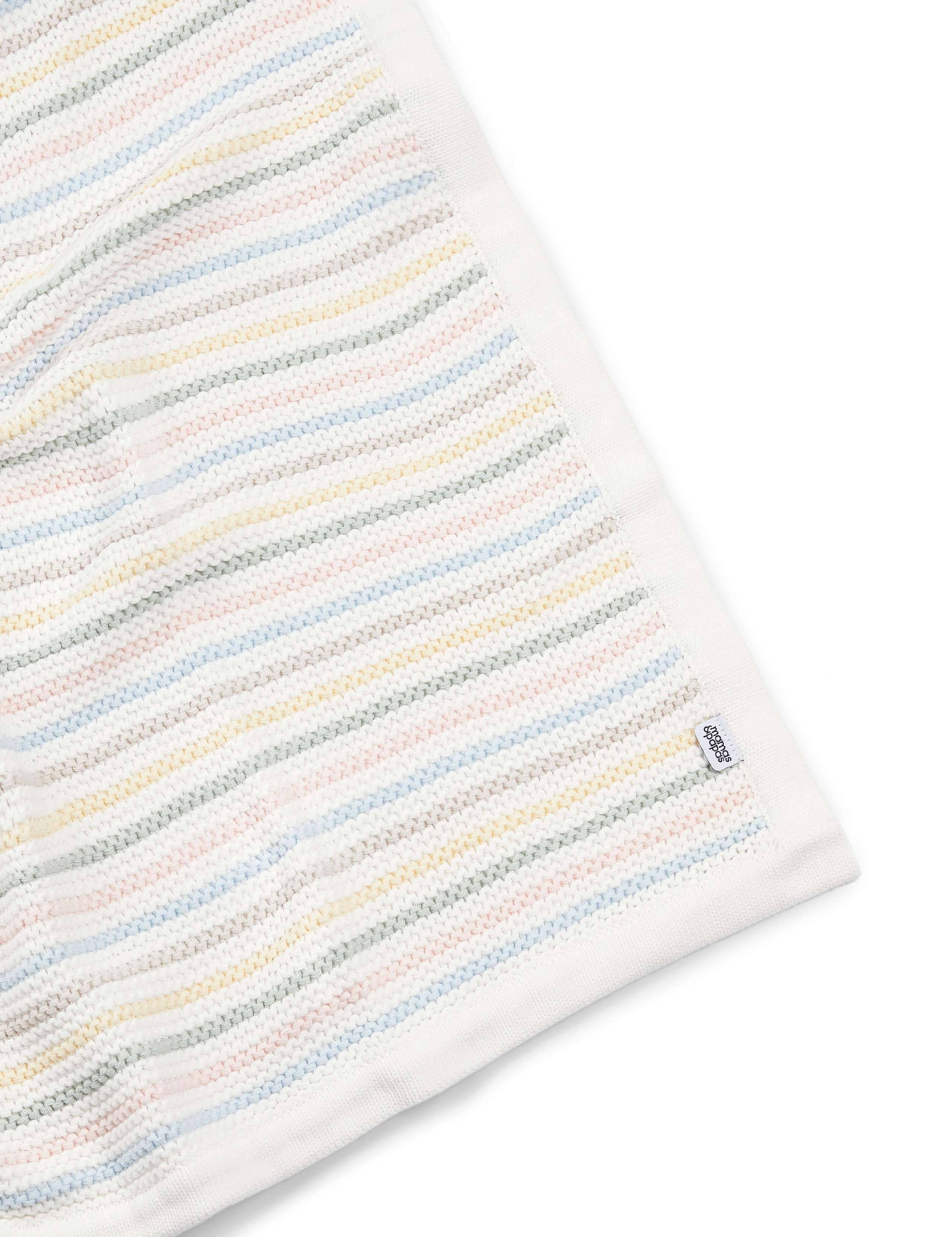 Knitted Pastel Stripe Shawl 3 of 4