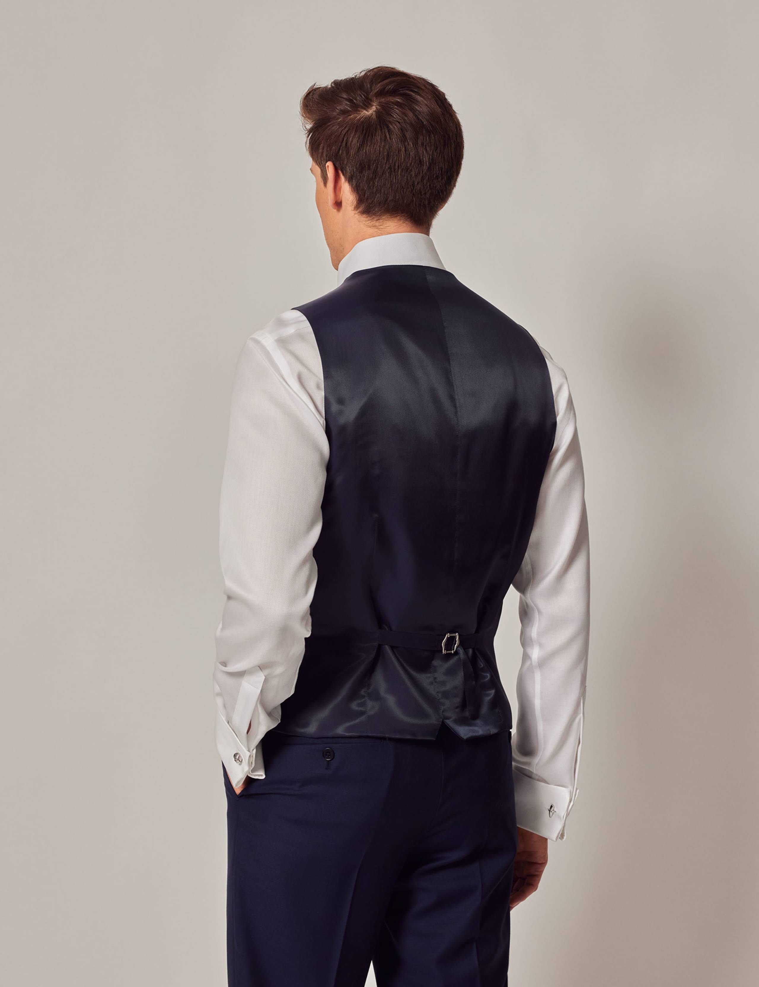 Slim Fit Pure Wool Twill Waistcoat 3 of 7