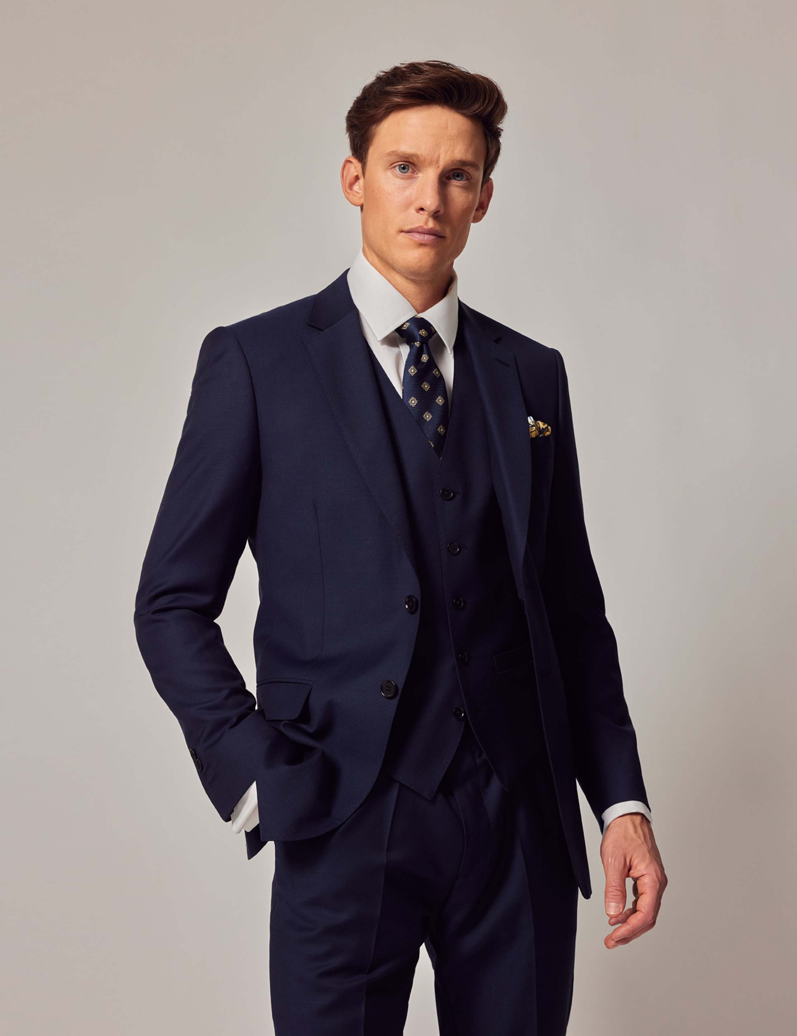 Slim Fit Pure Wool Twill Waistcoat 7 of 7