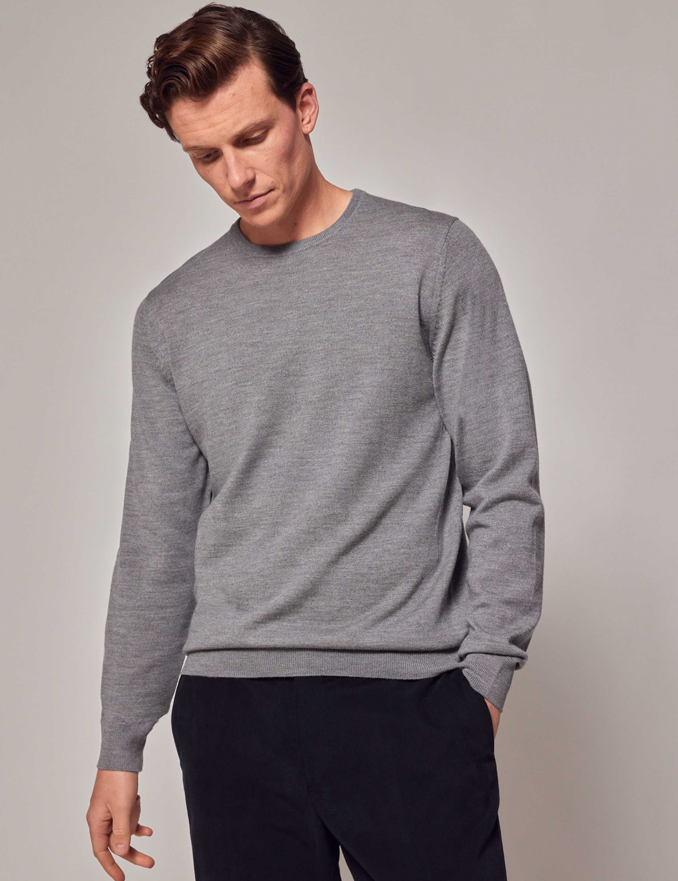 Pure Merino Wool Crew Neck Jumper 2 of 6