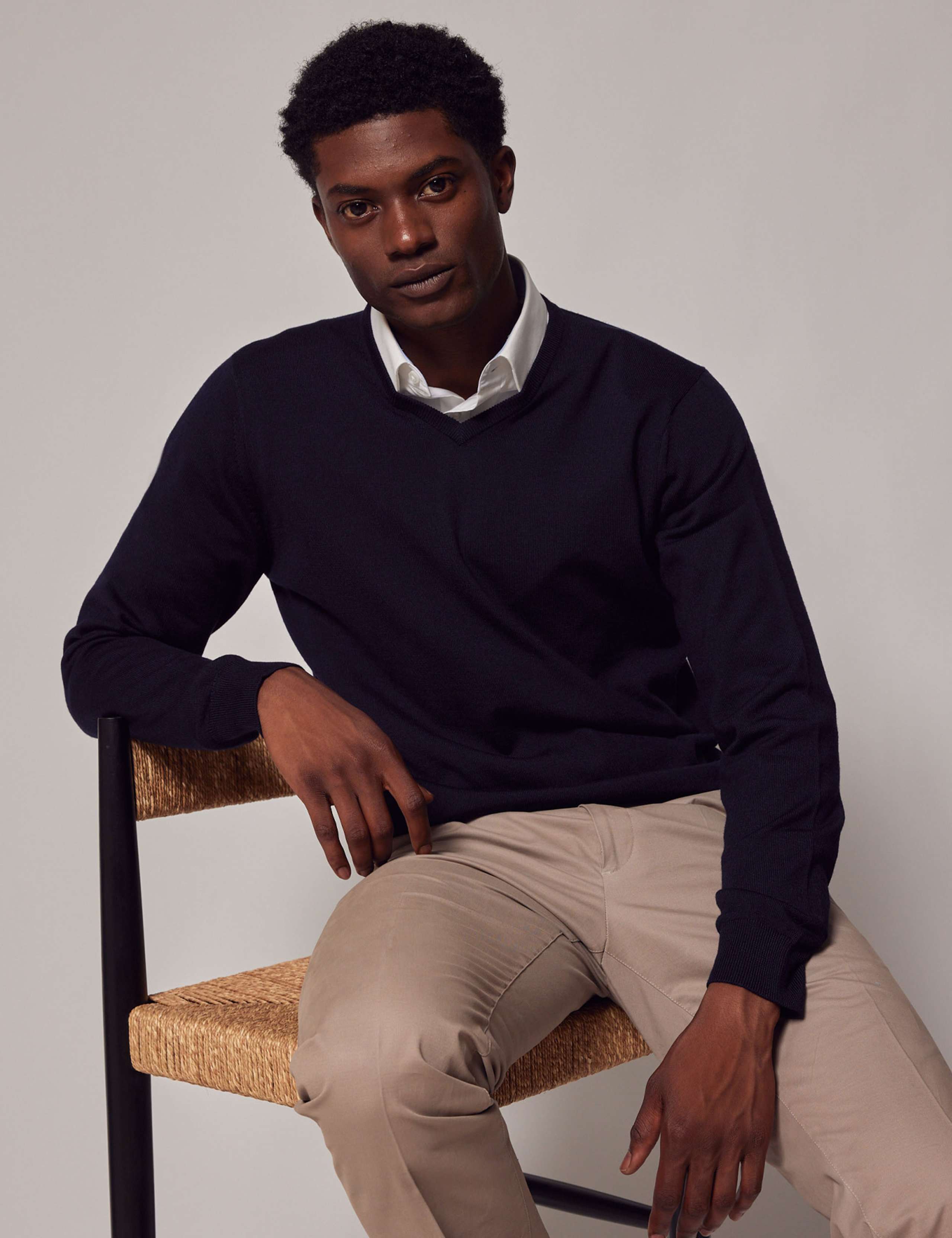 Pure Merino Wool V-Neck Jumper 4 of 6