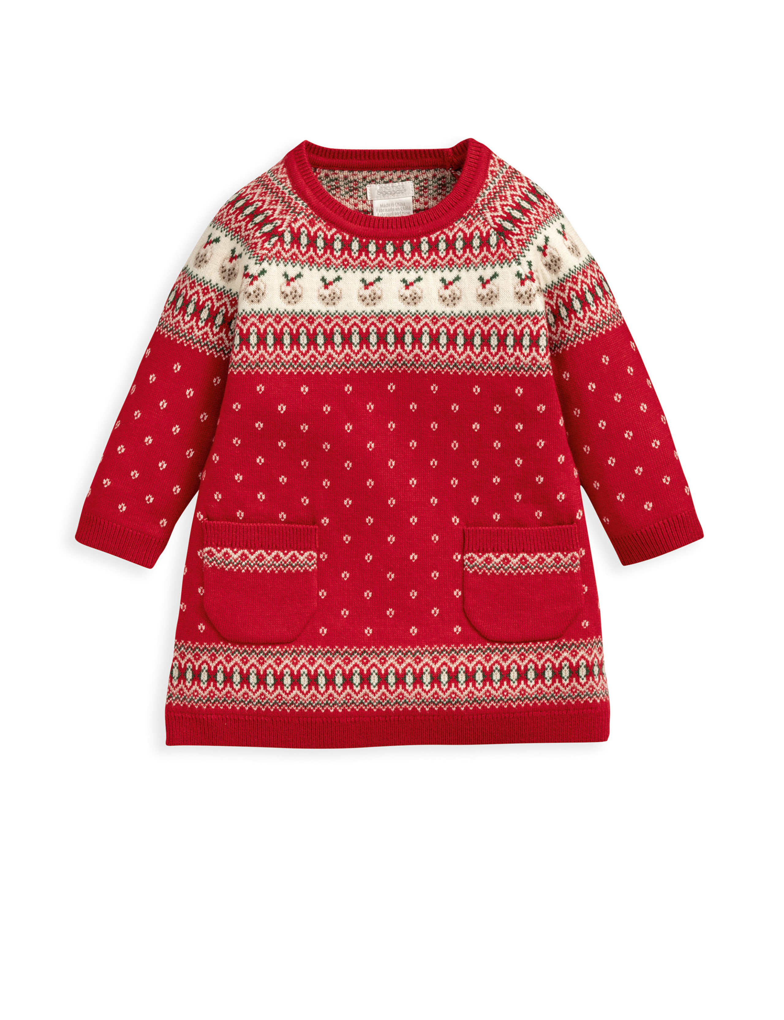 Fairisle Christmas Dress (0-3 Yrs) 1 of 3