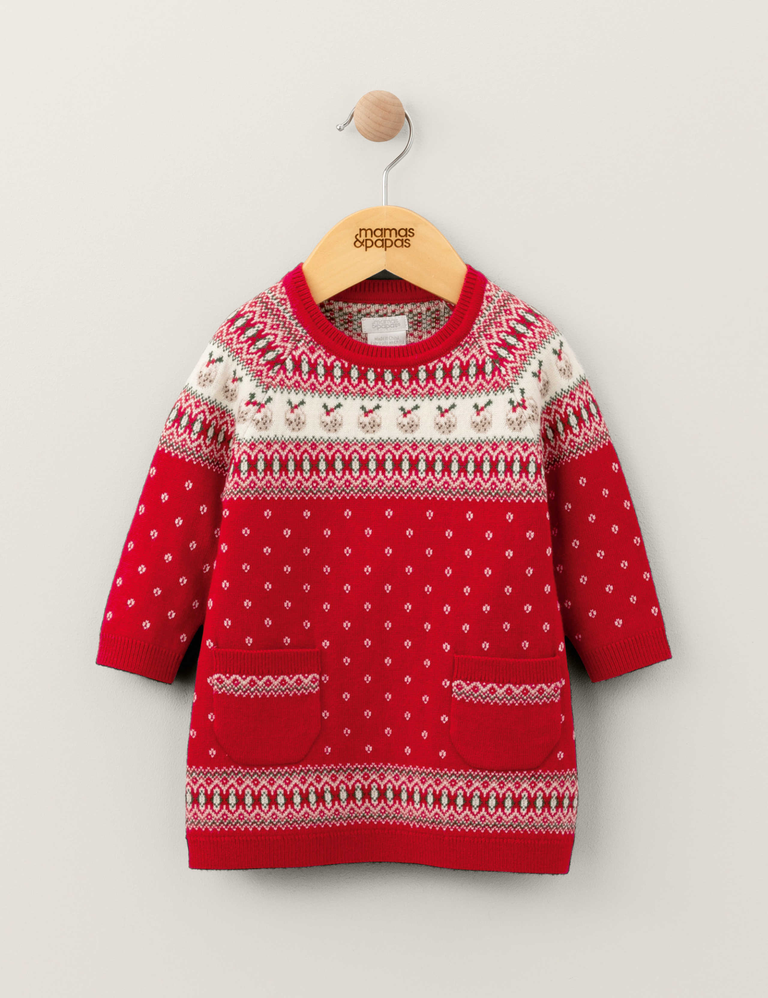 Fairisle Christmas Dress (0-3 Yrs) 3 of 3