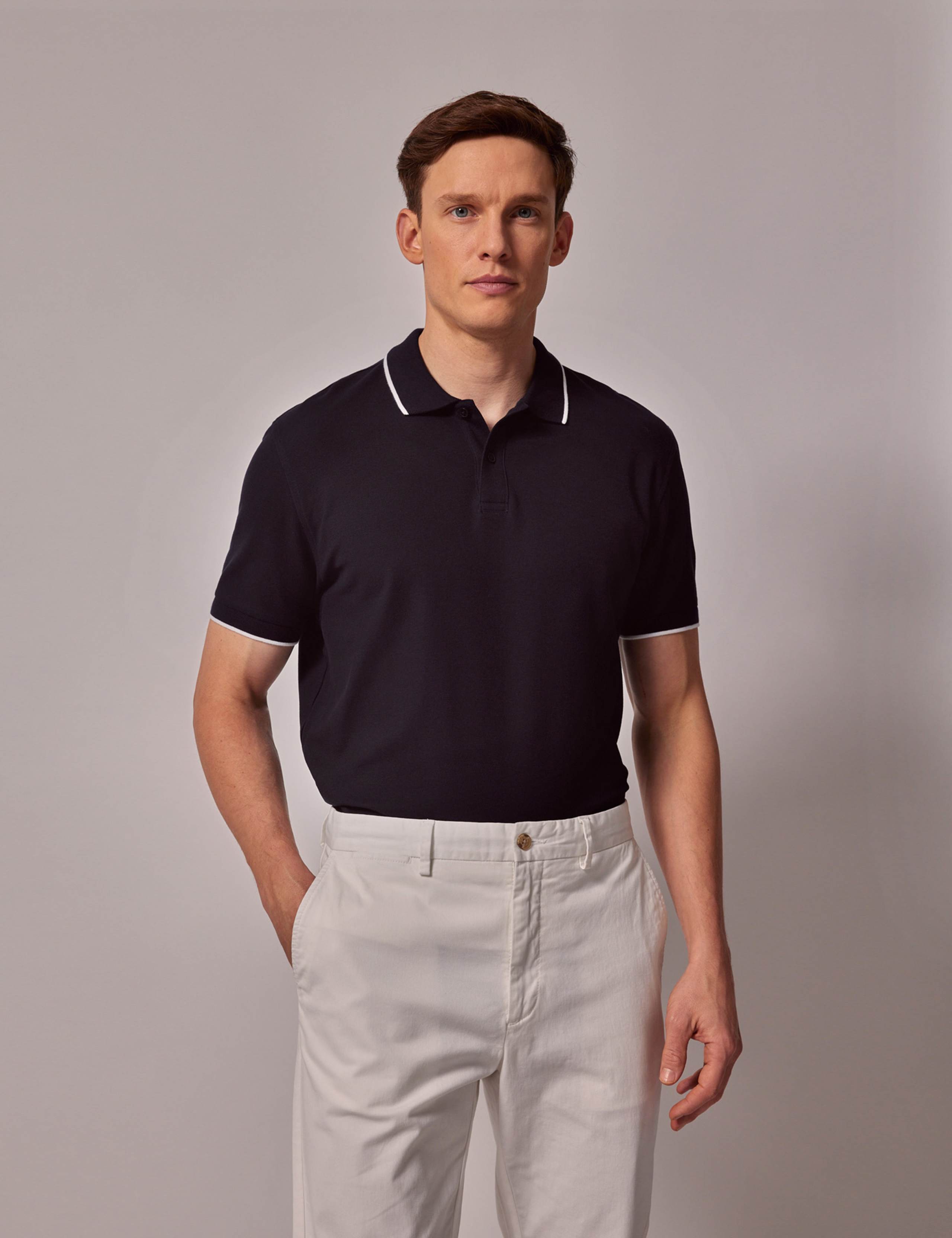 Pure Cotton Tipped Polo Shirt 2 of 4