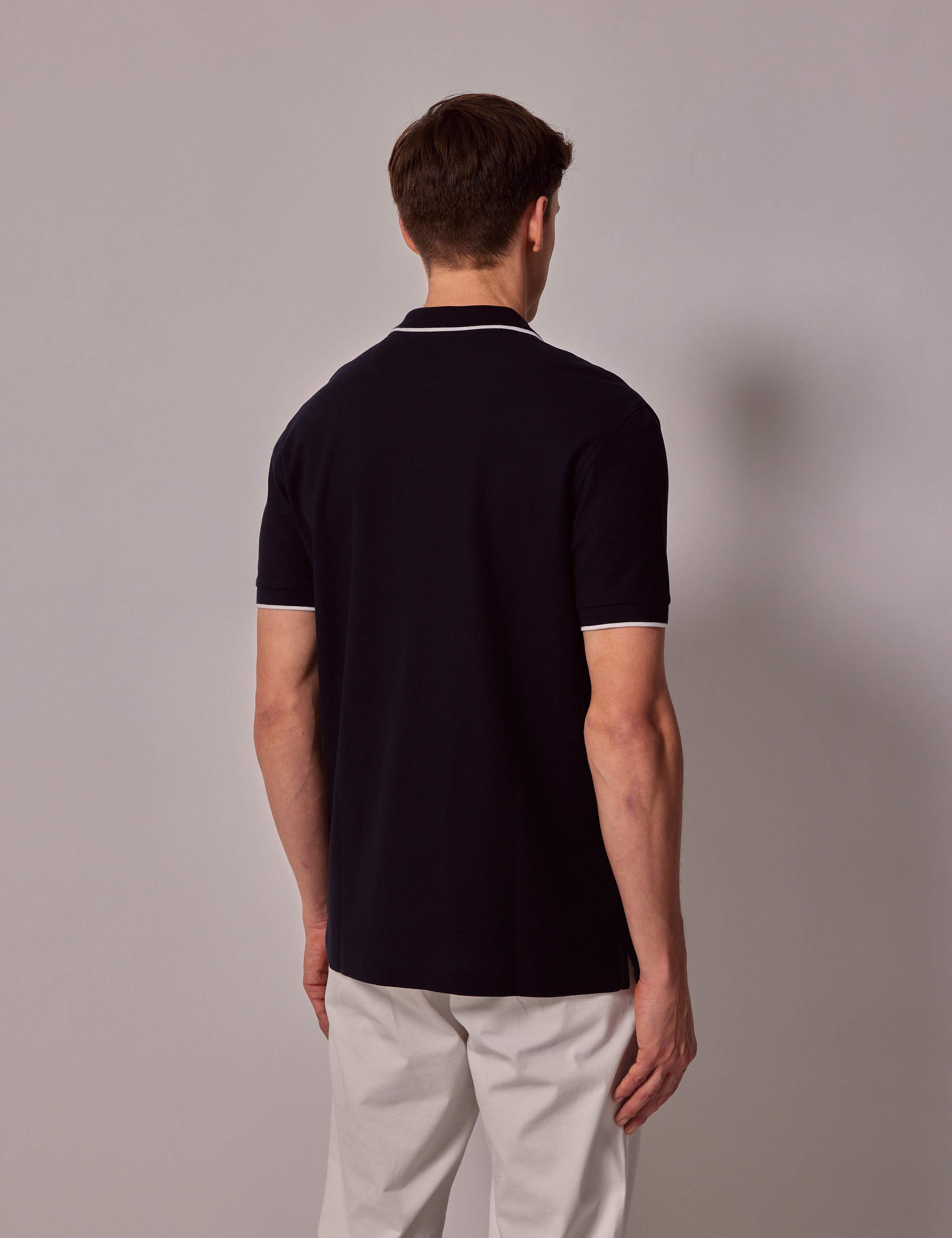 Pure Cotton Tipped Polo Shirt 3 of 4