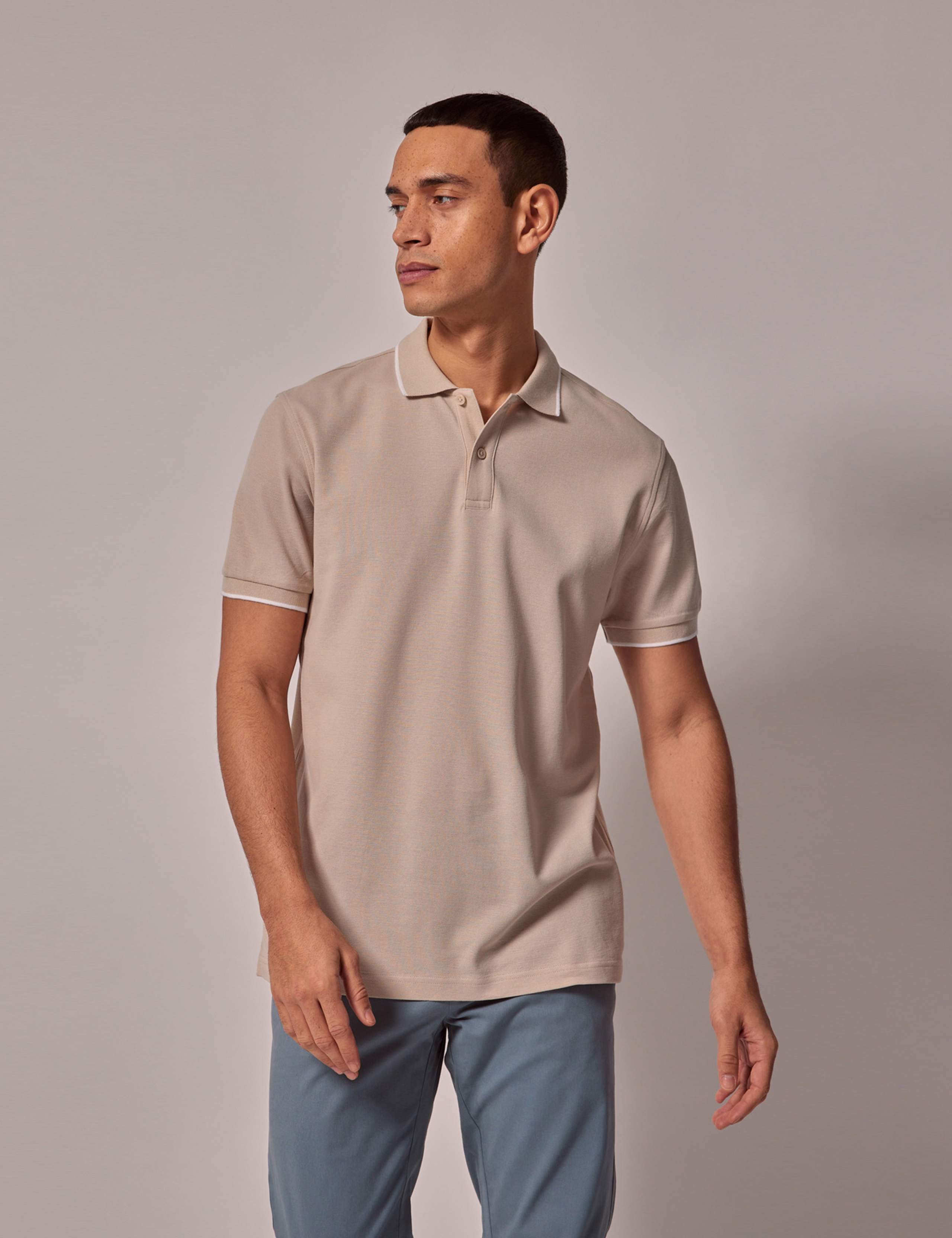Pure Cotton Tipped Polo Shirt 1 of 5