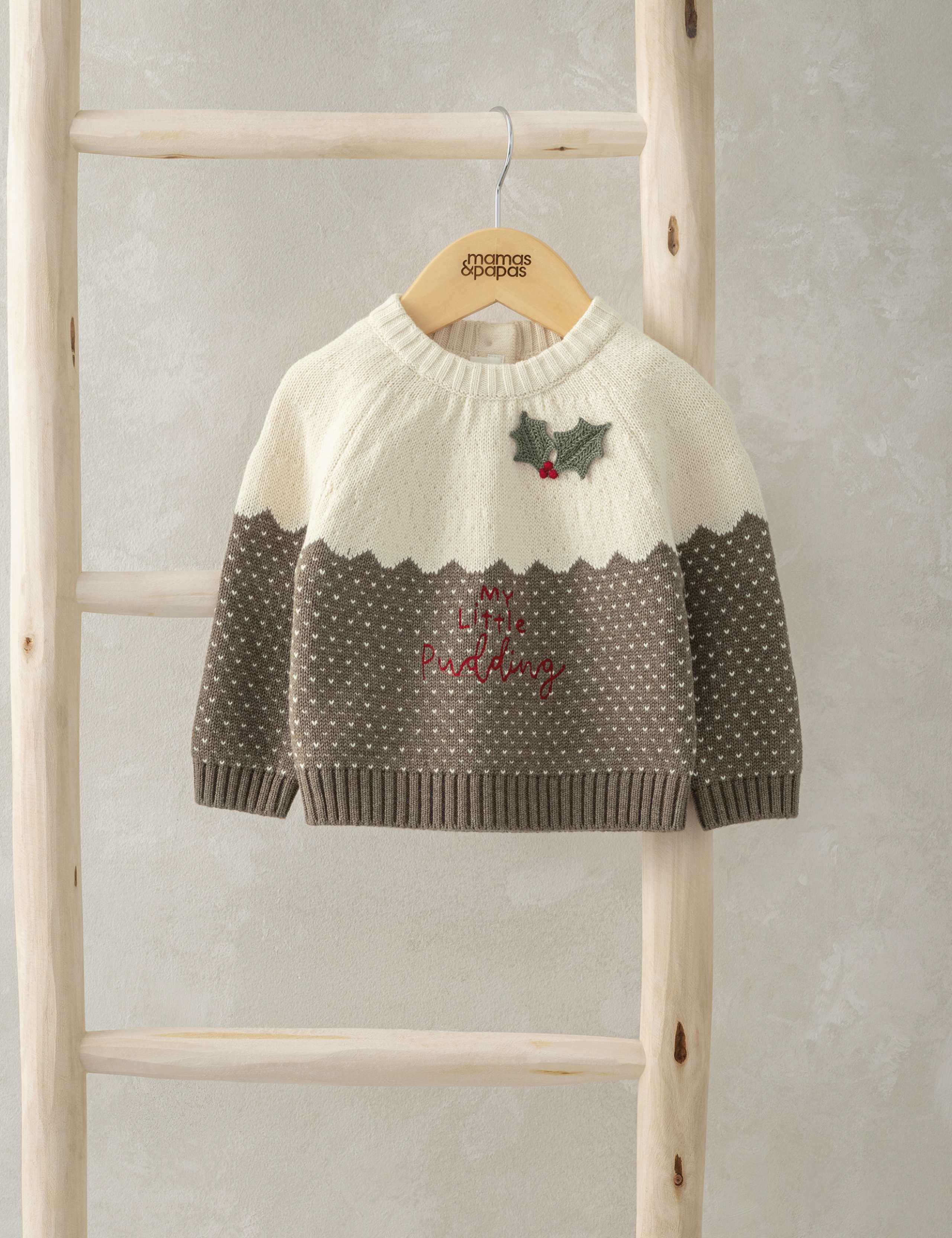 Pure Cotton Knitted Christmas Jumper (0-3 Yrs) 1 of 4